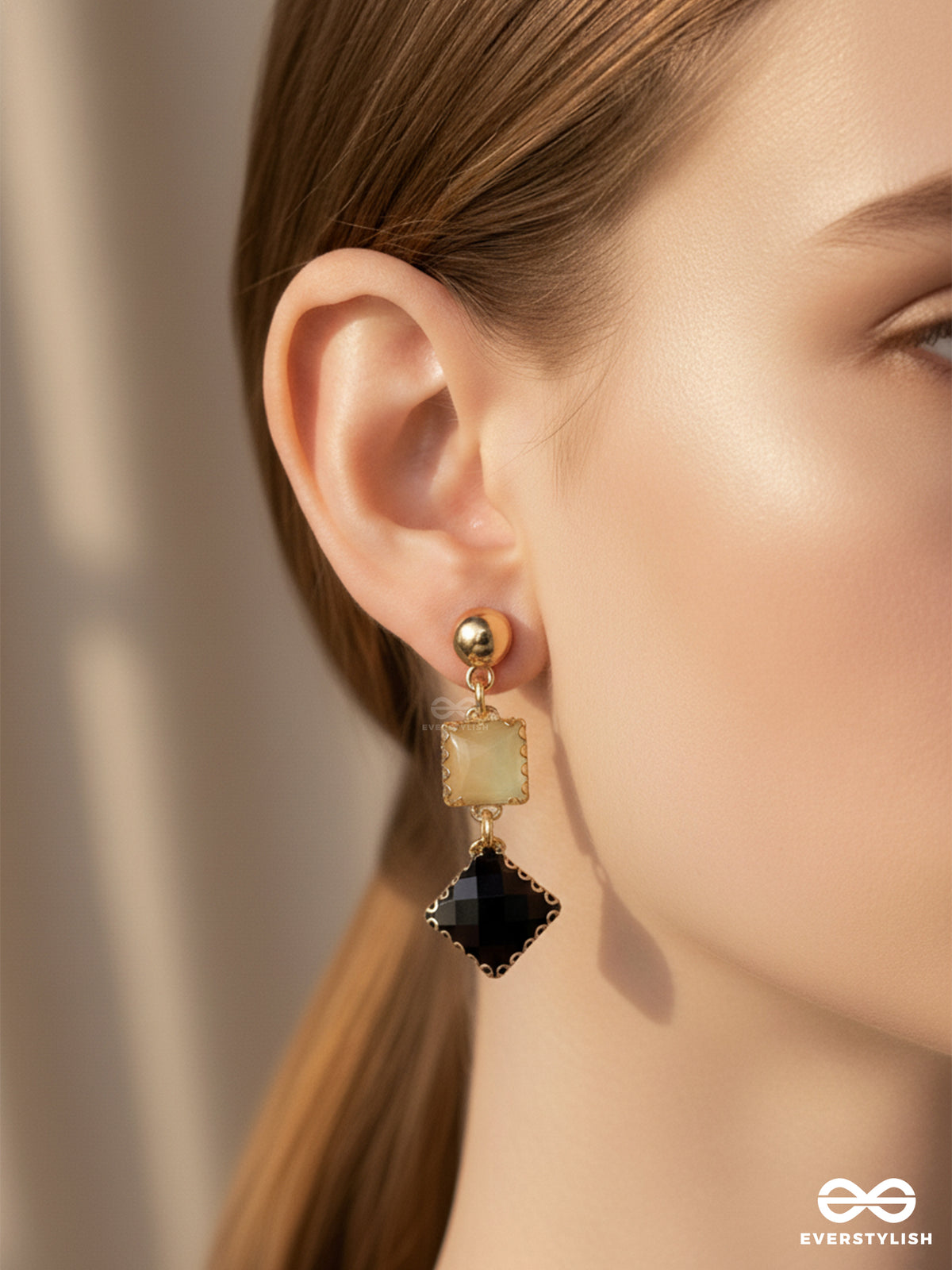 Classic Black Magic - Embellished Drop Earrings