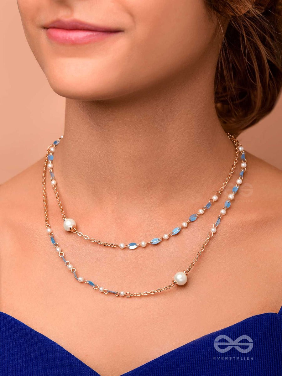 The Freshwater Magic - Beaded Two Layers Necklace With Anti-Tarnish Coating
