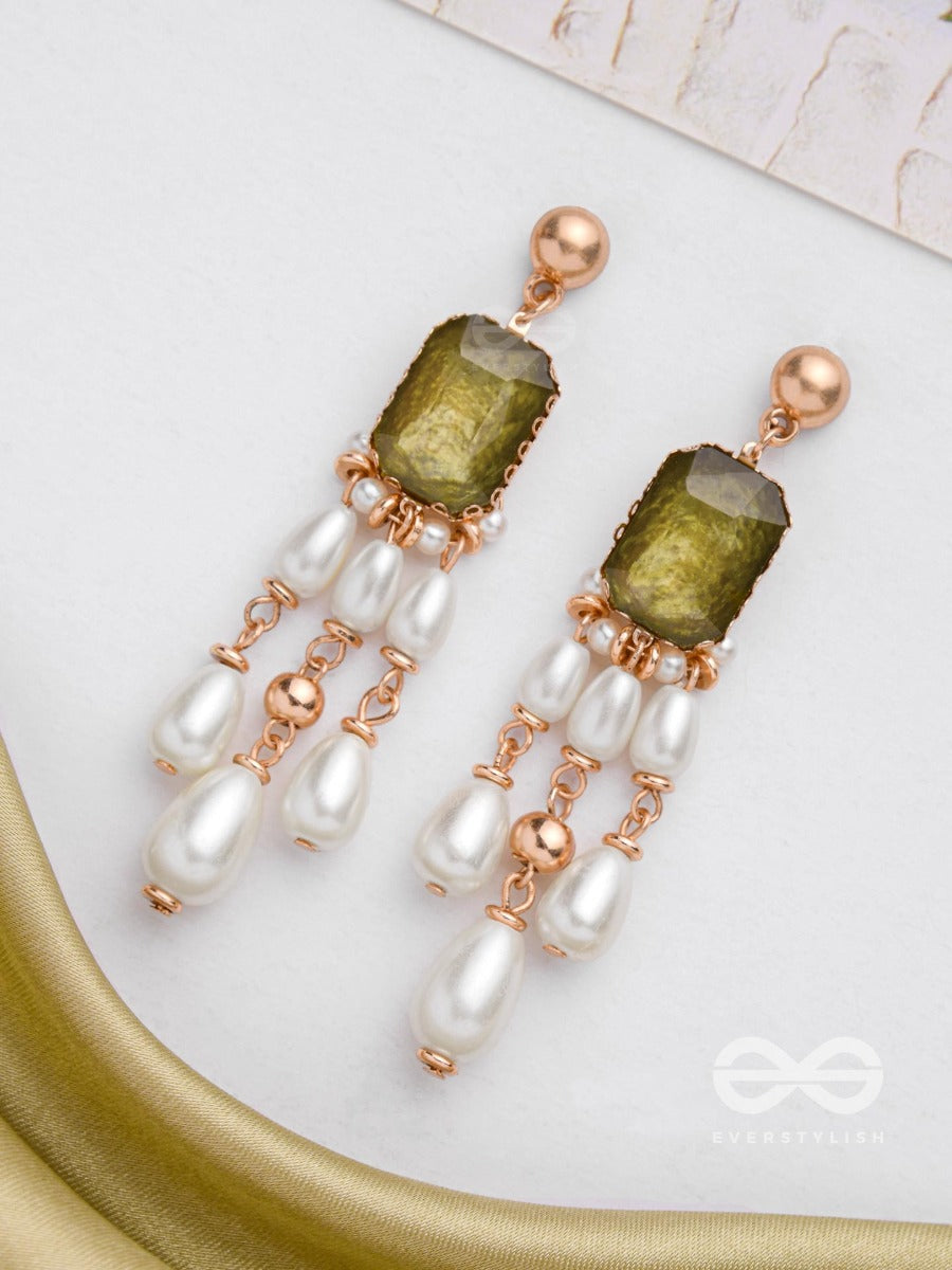 Perfect Pearled Paradise - Golden Drop Pearl Earrings
