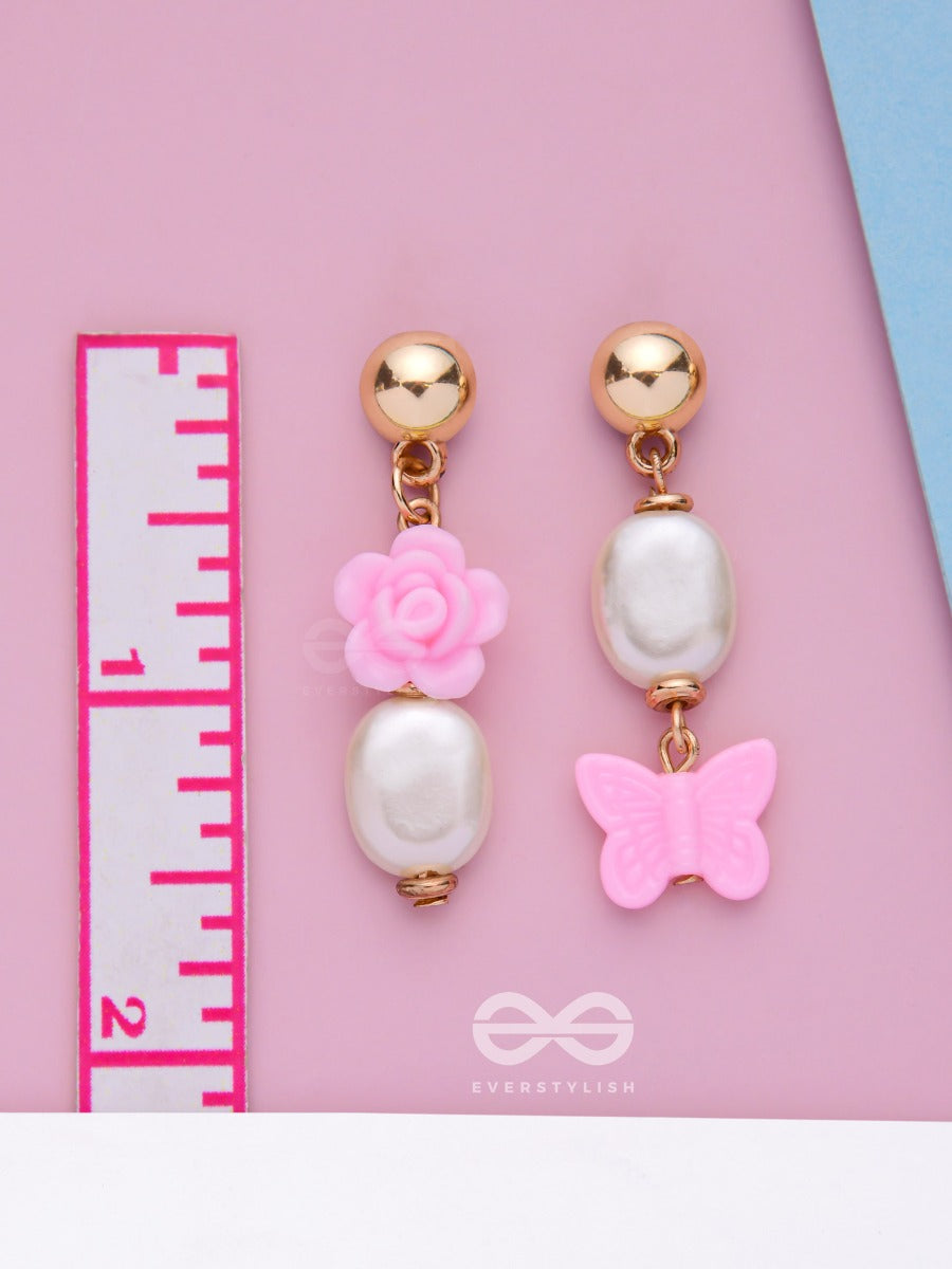 Fluttering Flower Fairy - Cute Dangler Earrings