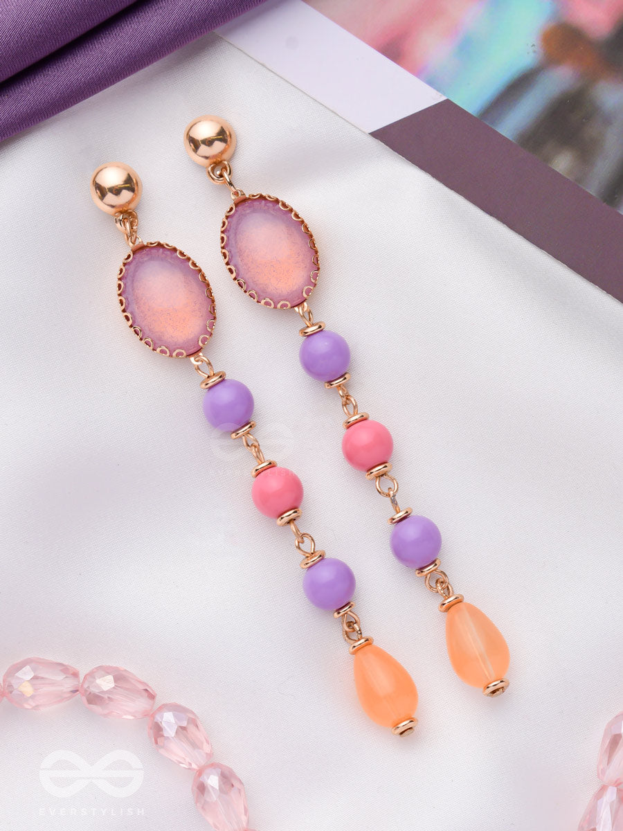The Pastel Rays - Elegant Drop Earrings