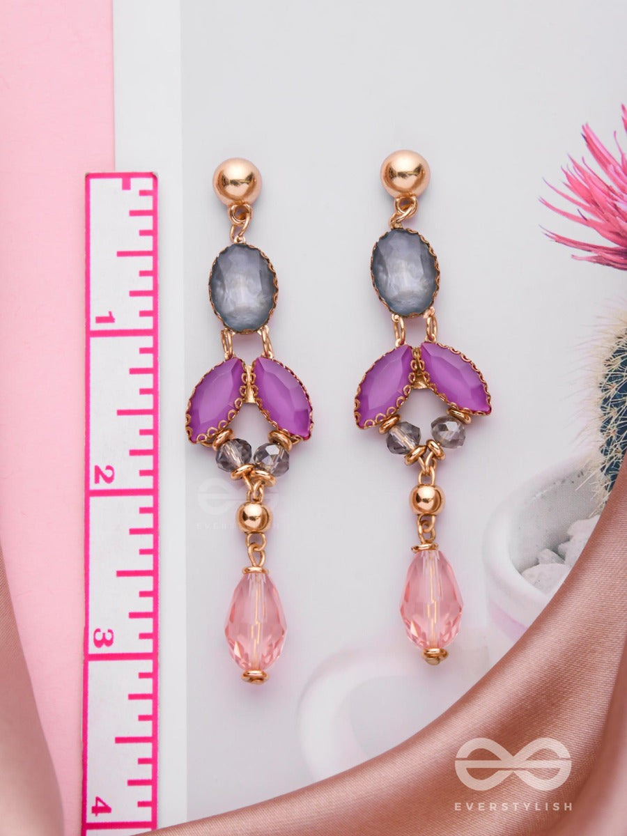 A Grey Rose - Golden Statement Earrings