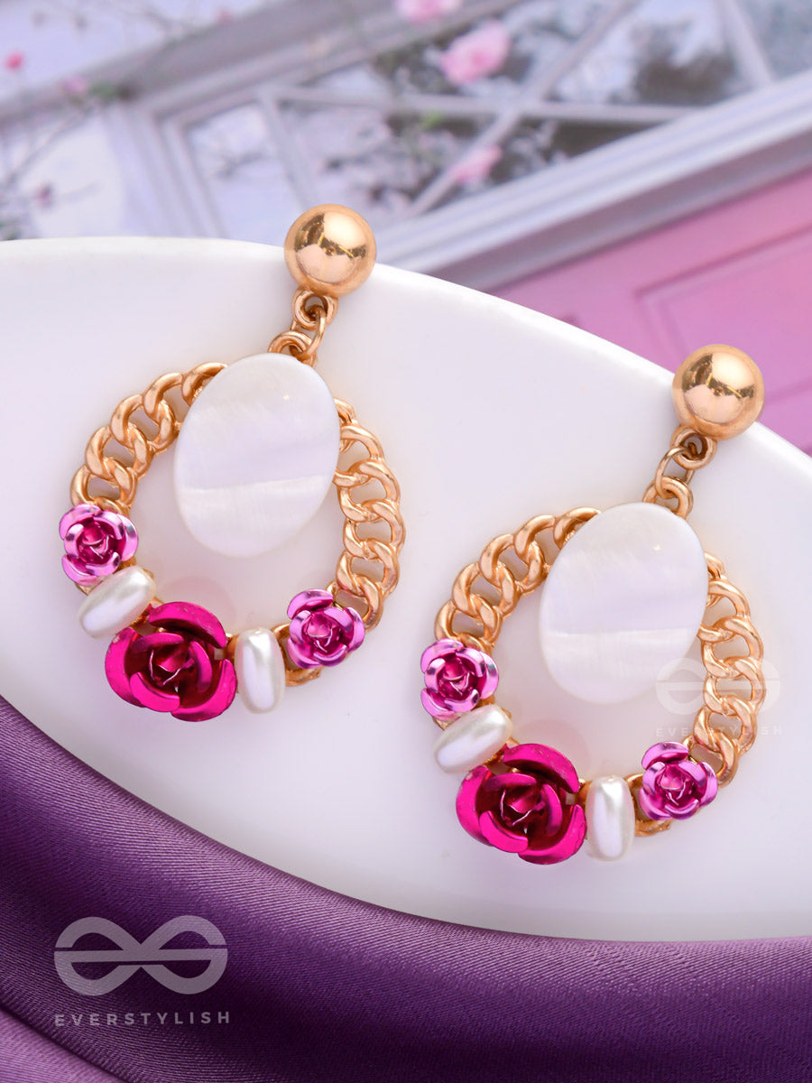 The Blushing Blooms - Cute Drop Earrings