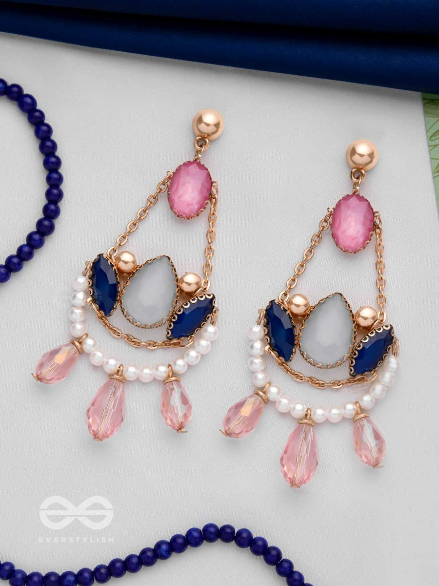 The Twilight Night - Golden Embellished Earrings