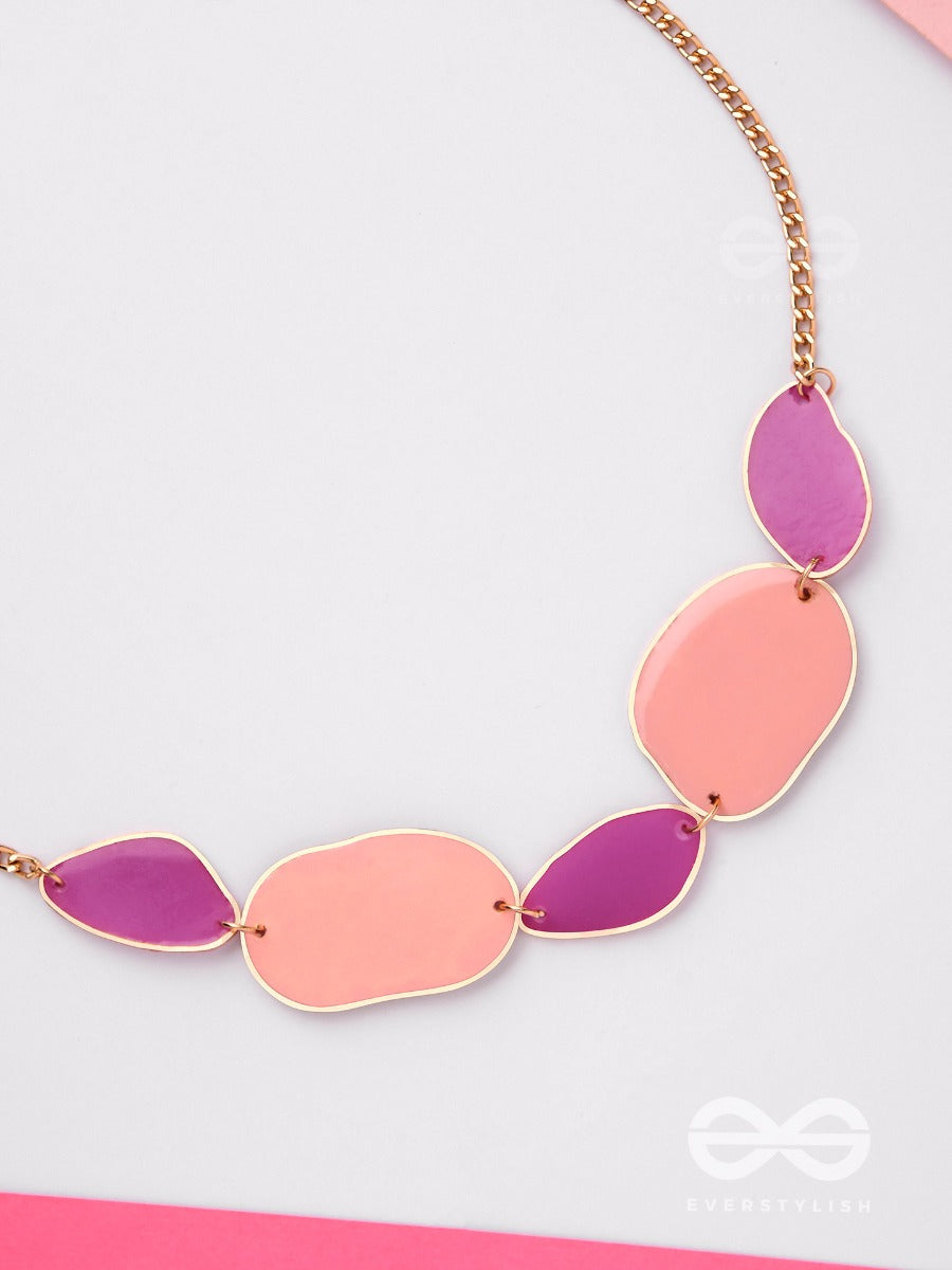 The Violet Hues- Cute Enamelled Neckpiece With Anti-Tarnish Coating
