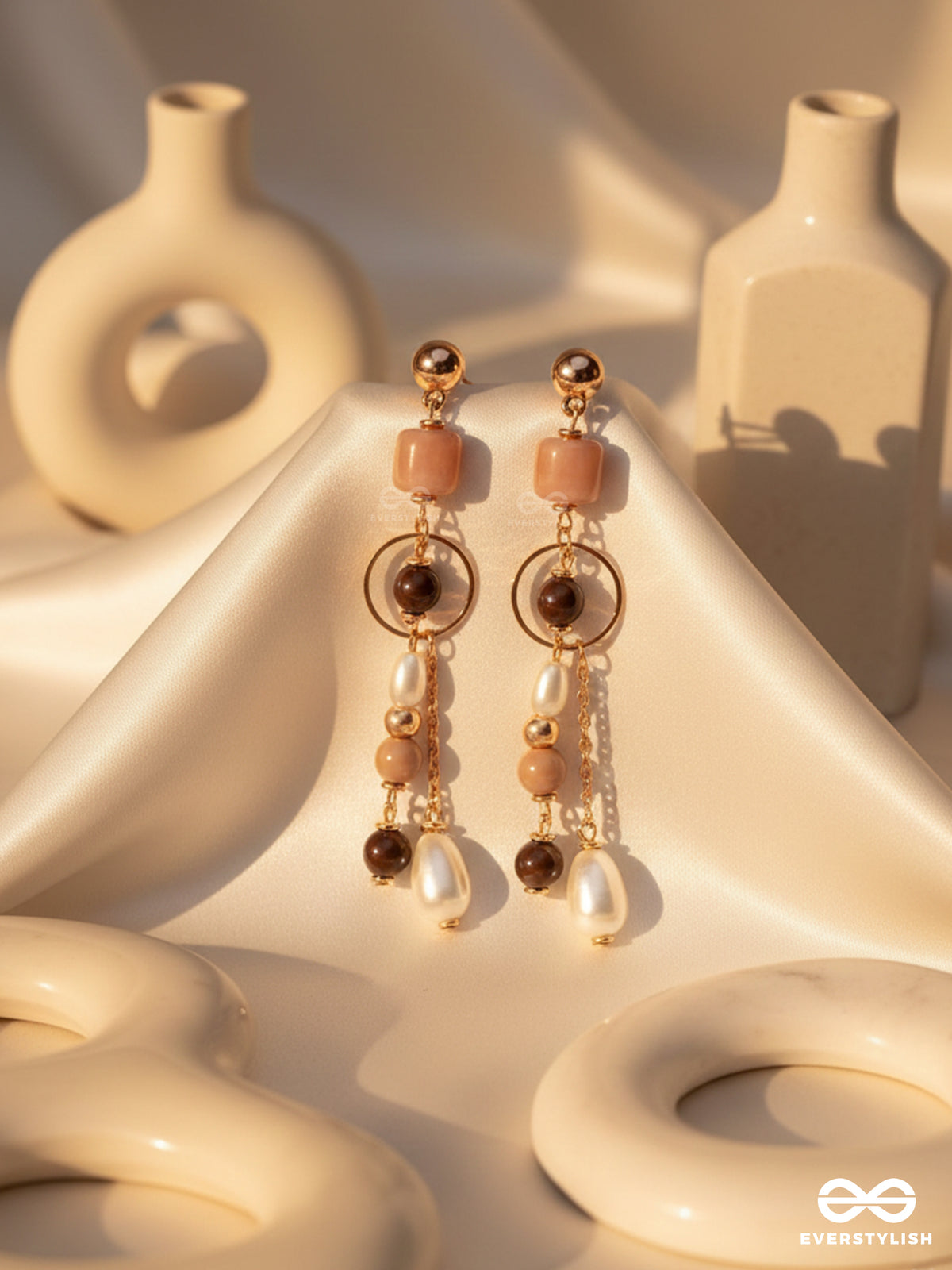 The Hazelnut Hues - Casual Drop Earrings