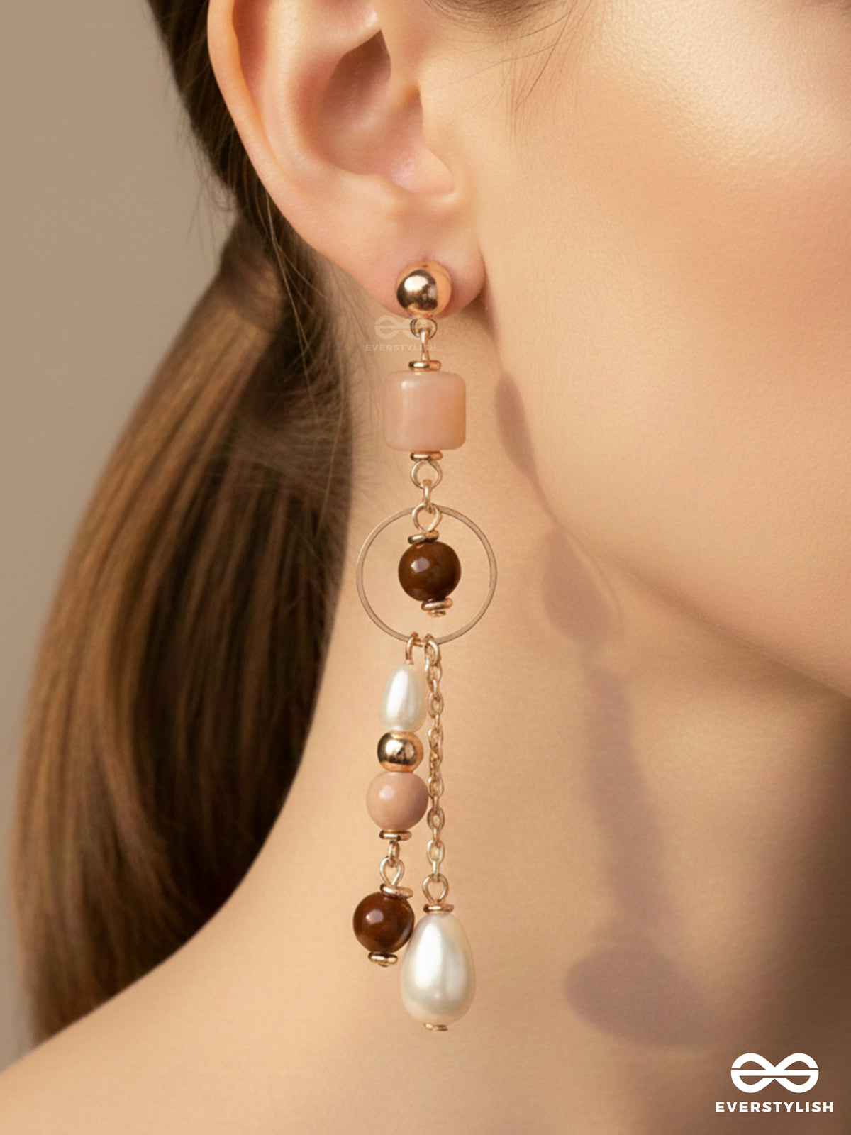 The Hazelnut Hues - Casual Drop Earrings