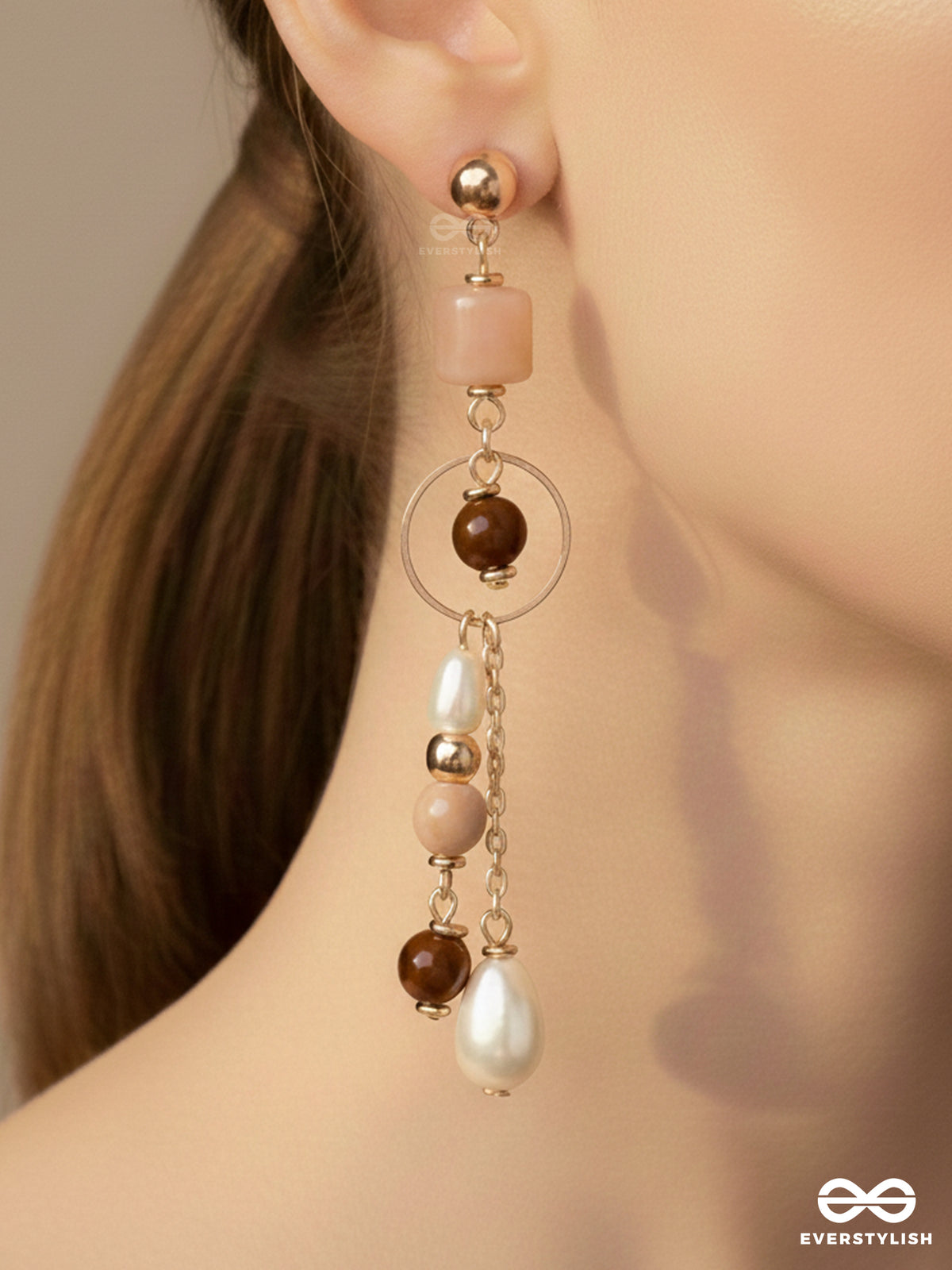 The Hazelnut Hues - Casual Drop Earrings