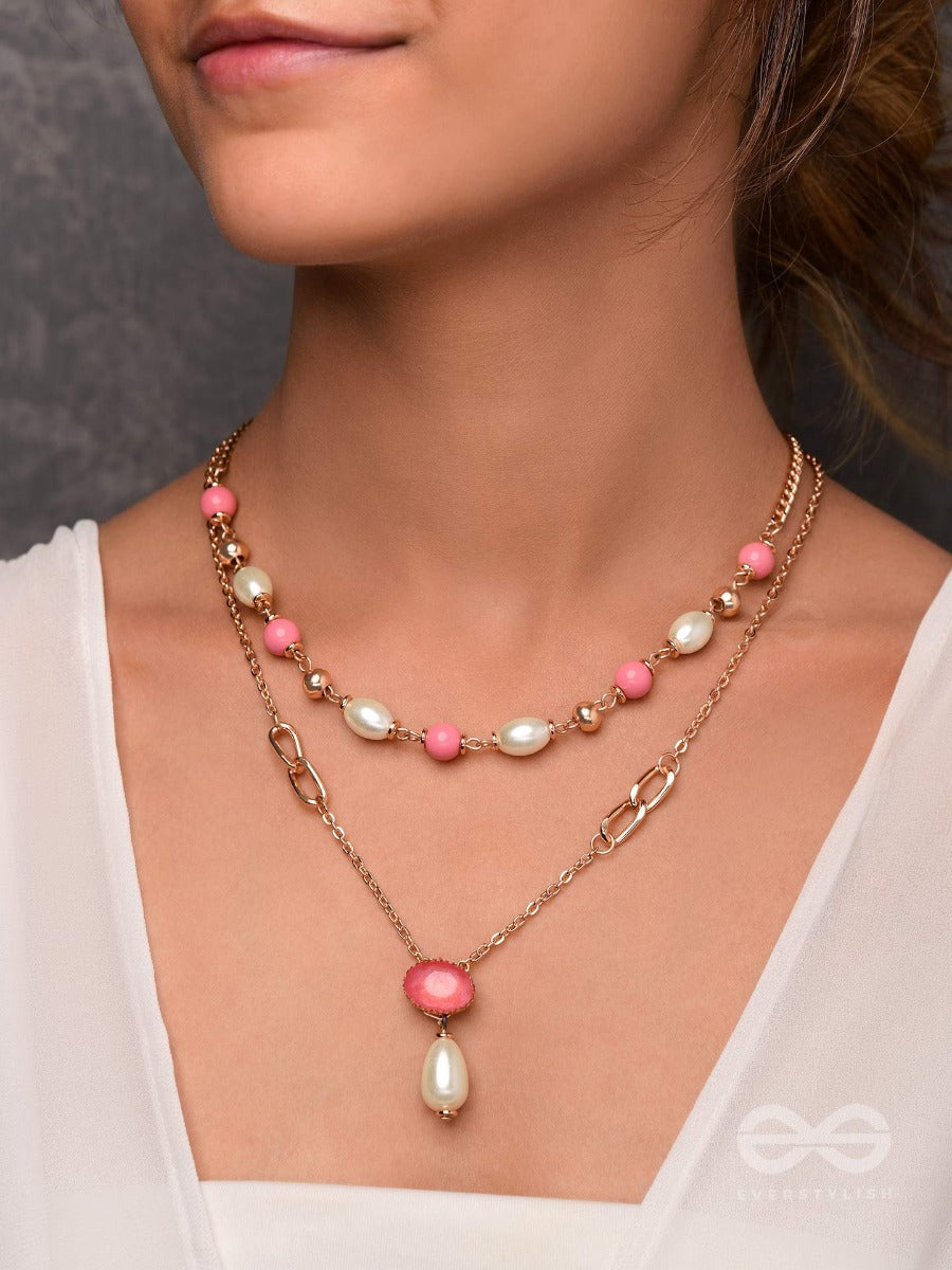 Lustrous Love Layers - Golden Multilyered Necklace With Anti-Tarnish Coating