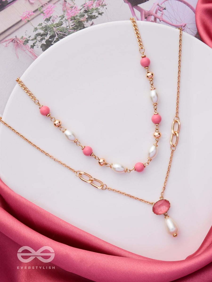 Lustrous Love Layers - Golden Multilyered Necklace With Anti-Tarnish Coating