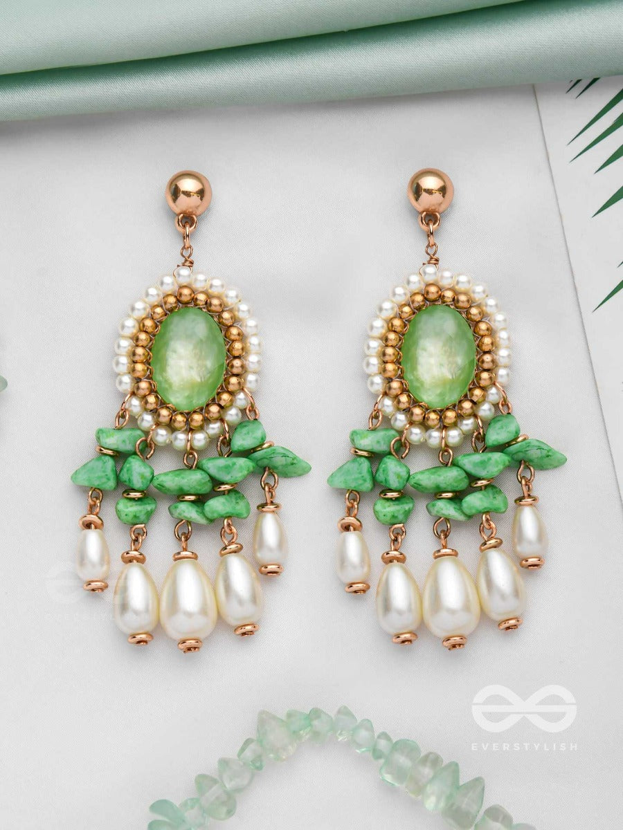 The Everlasting Elegance - Golden Embellished Earrings