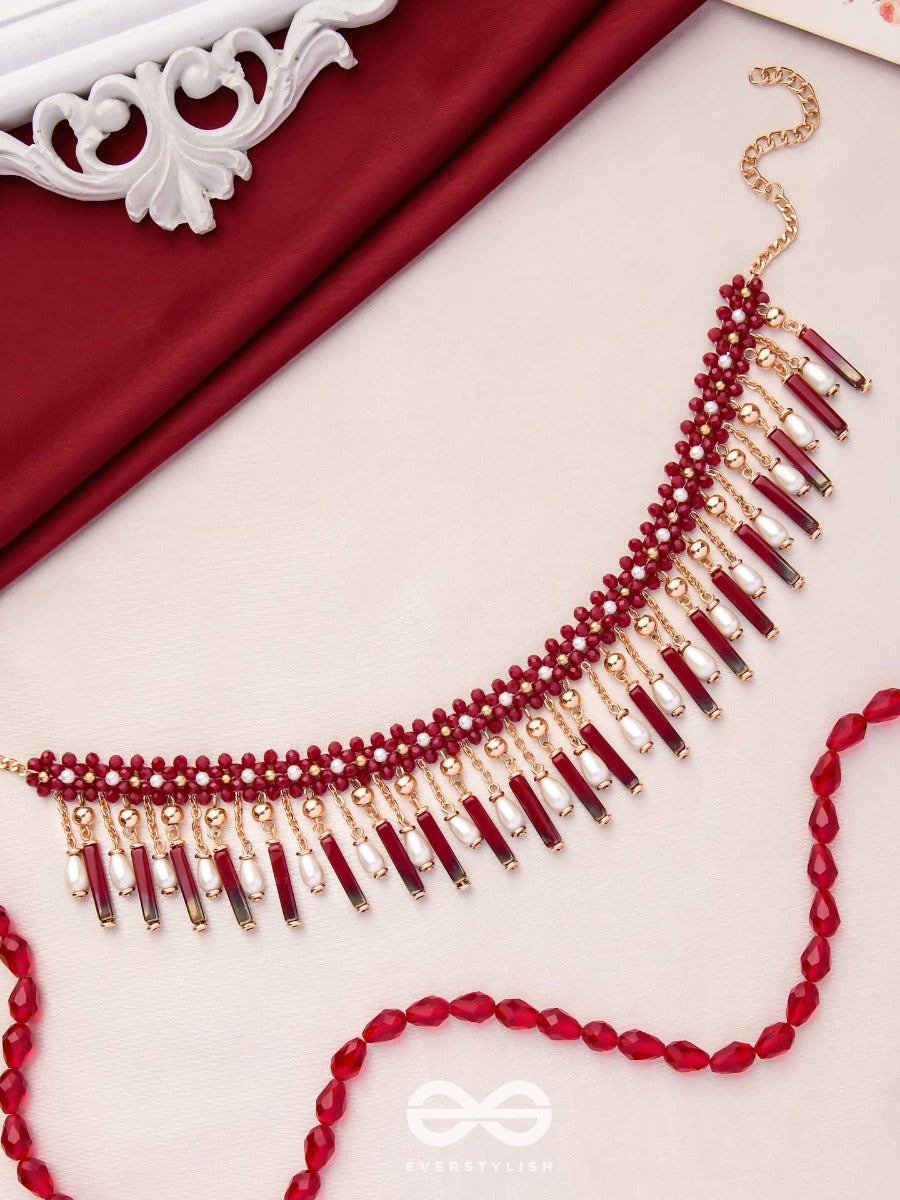 Sadhya - The Stellar Reflections - Golden Embellished Hand Embroidered Neckpiece With Anti-Tarnish Coating