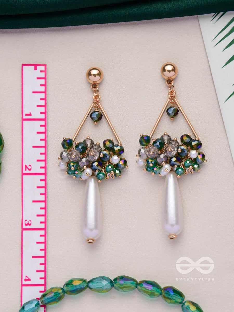 The Wild Hangings - Triangle Drop Earrings (Green)
