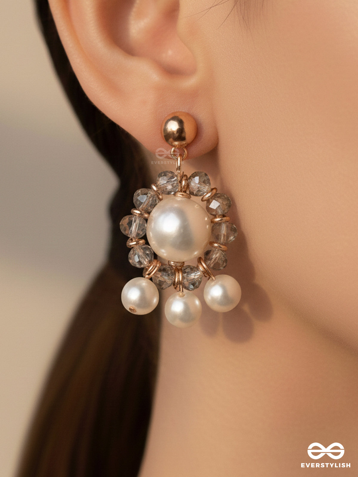 The Radiating Clouds - Classic Pearl Earrings