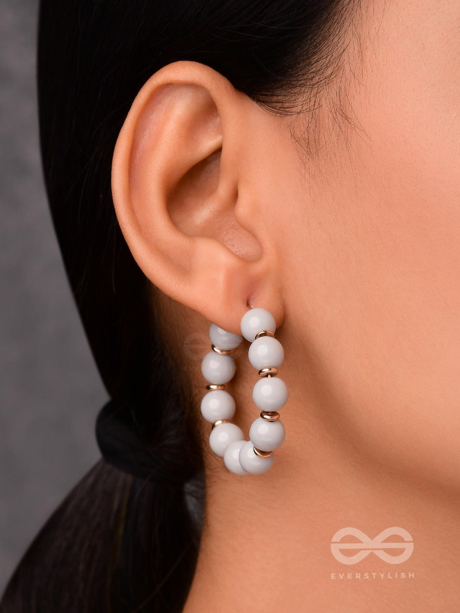 The Rainy Shadows - Classic Hoop Earrings (Gray)