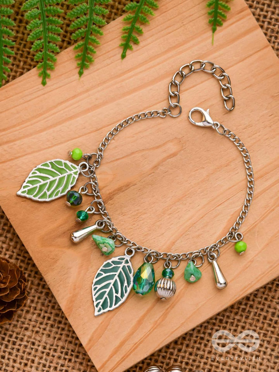 Leafing It Away - Oxidised Embellished Bracelet