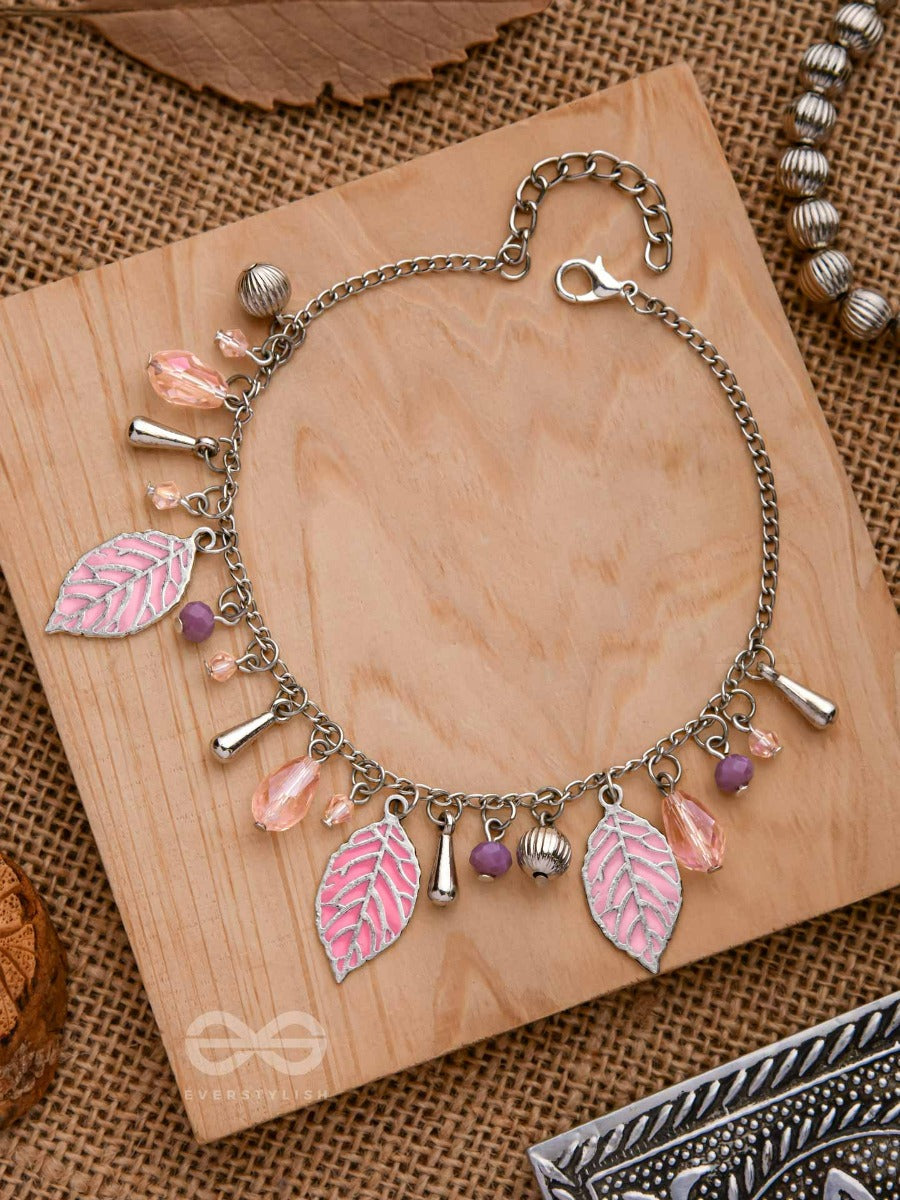 The Whispering Leaves - Purple & Silver Bracelet