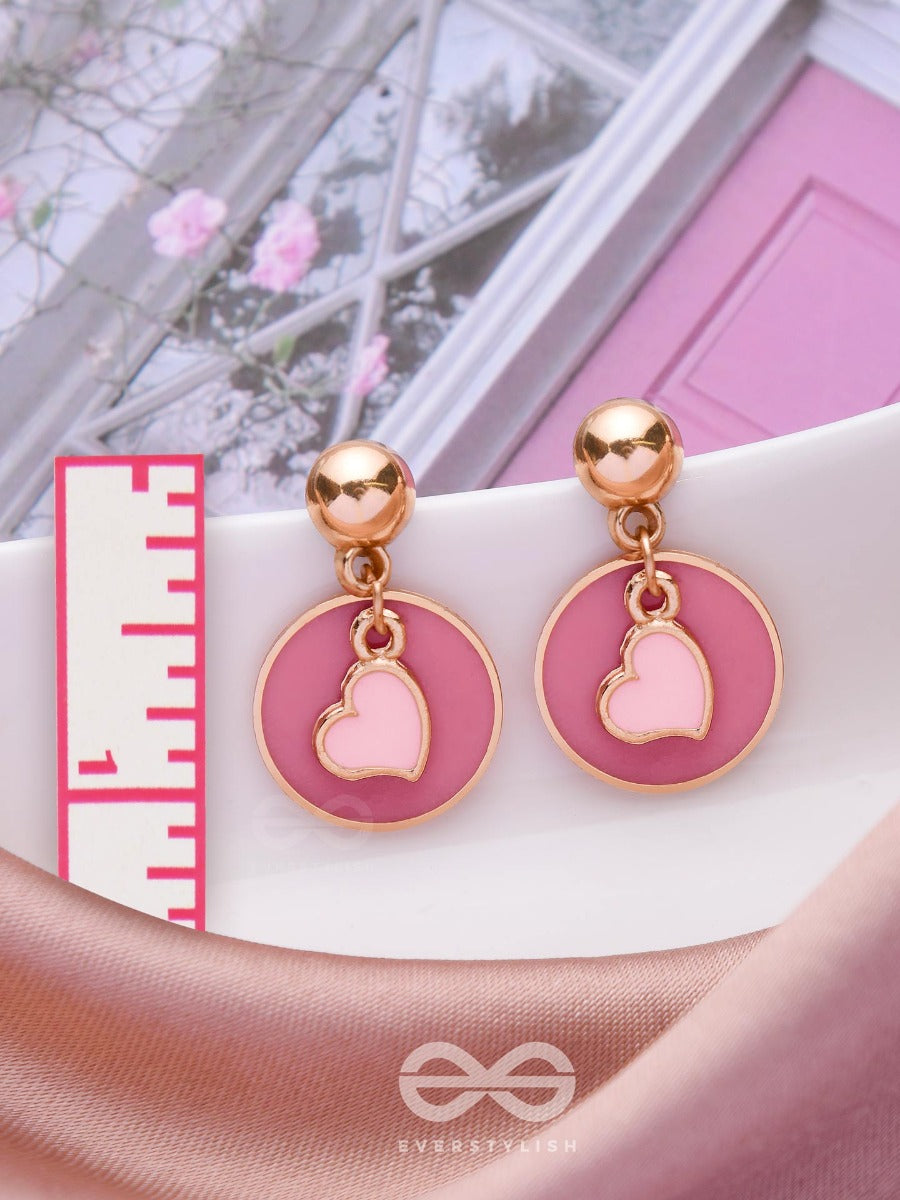 Berry Blushing Beats - Cute Drop Earrings