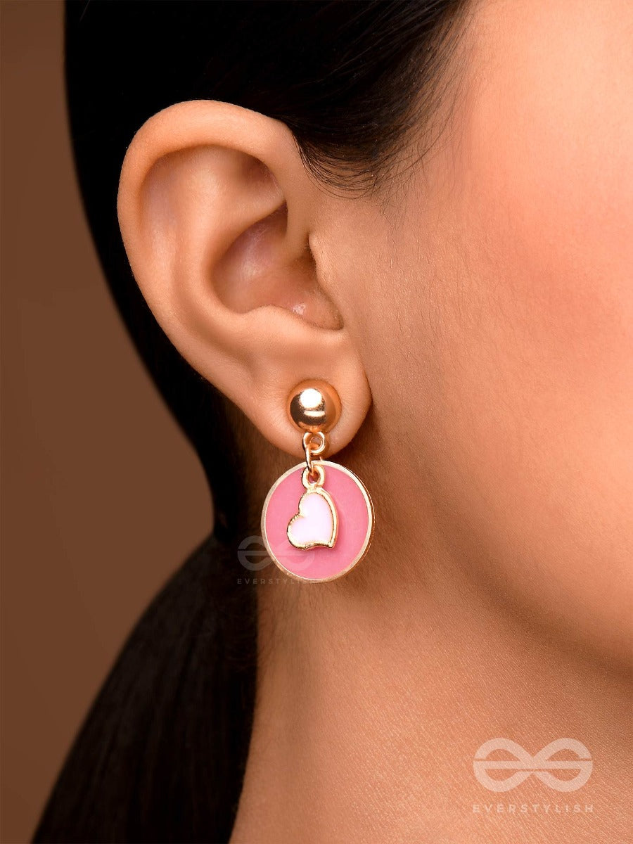Berry Blushing Beats - Cute Drop Earrings