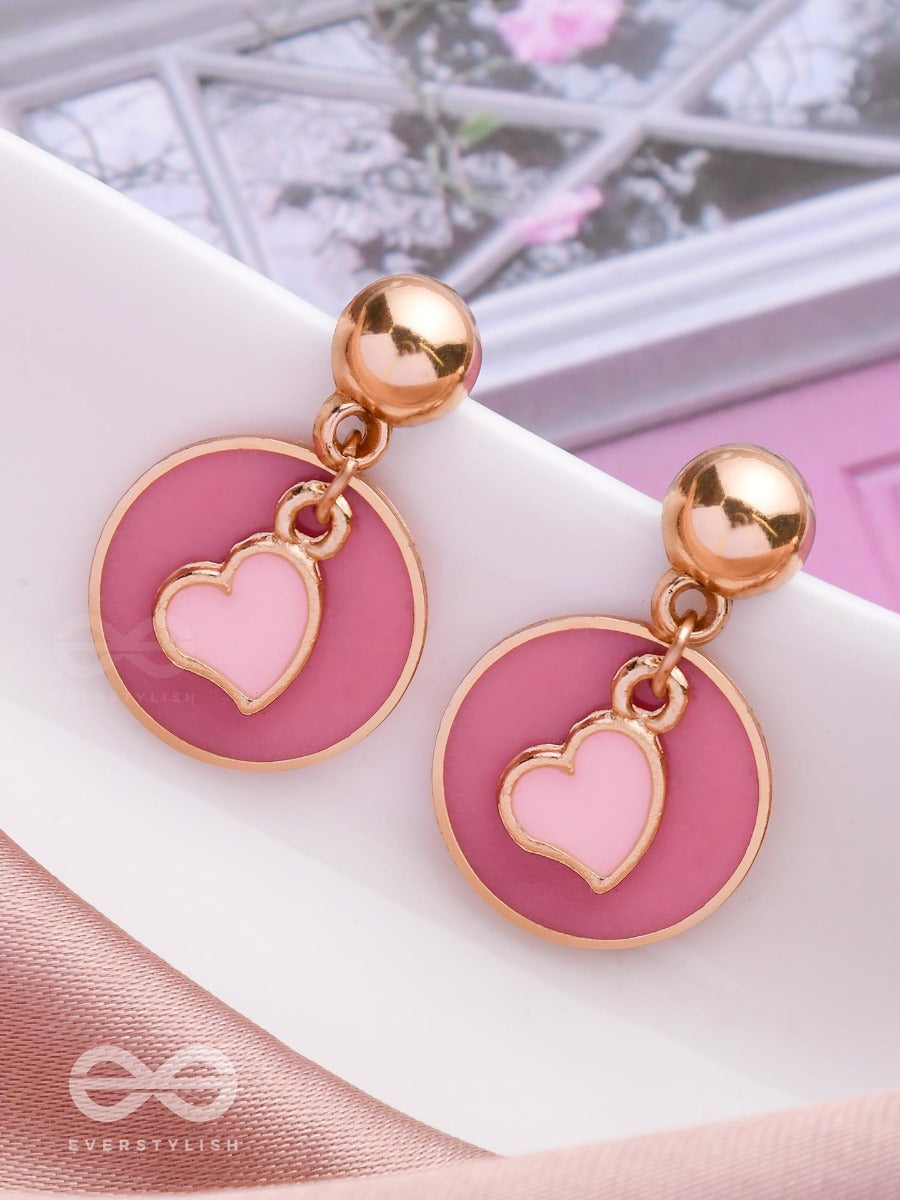 Berry Blushing Beats - Cute Drop Earrings