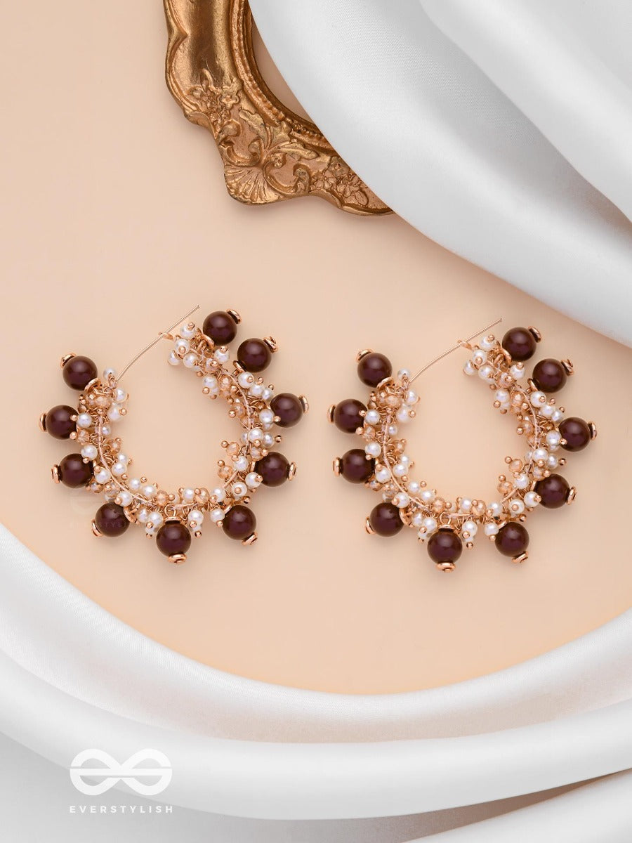 The Coco Pearls - Beaded Statement Hoops