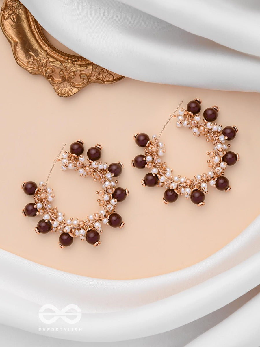 The Coco Pearls - Beaded Statement Hoops