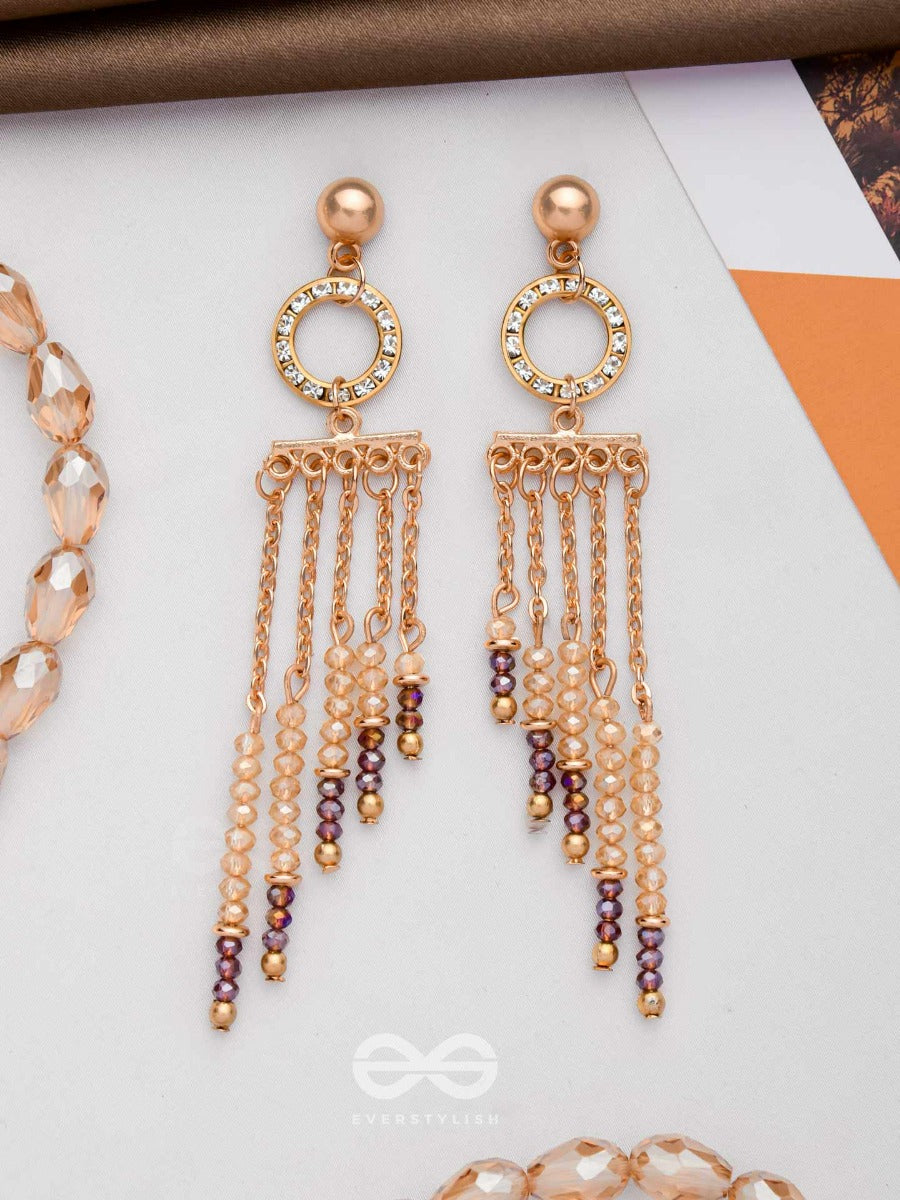 The Shimmering Rainfall - Elegant Drop Earrings