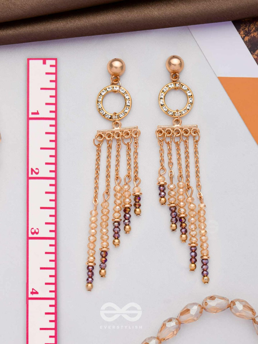 The Shimmering Rainfall - Elegant Drop Earrings
