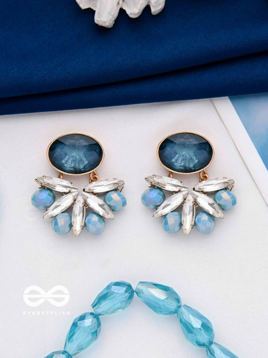 The Stardust Symphony - Classic And Elegant Drop Earrings (Blue)