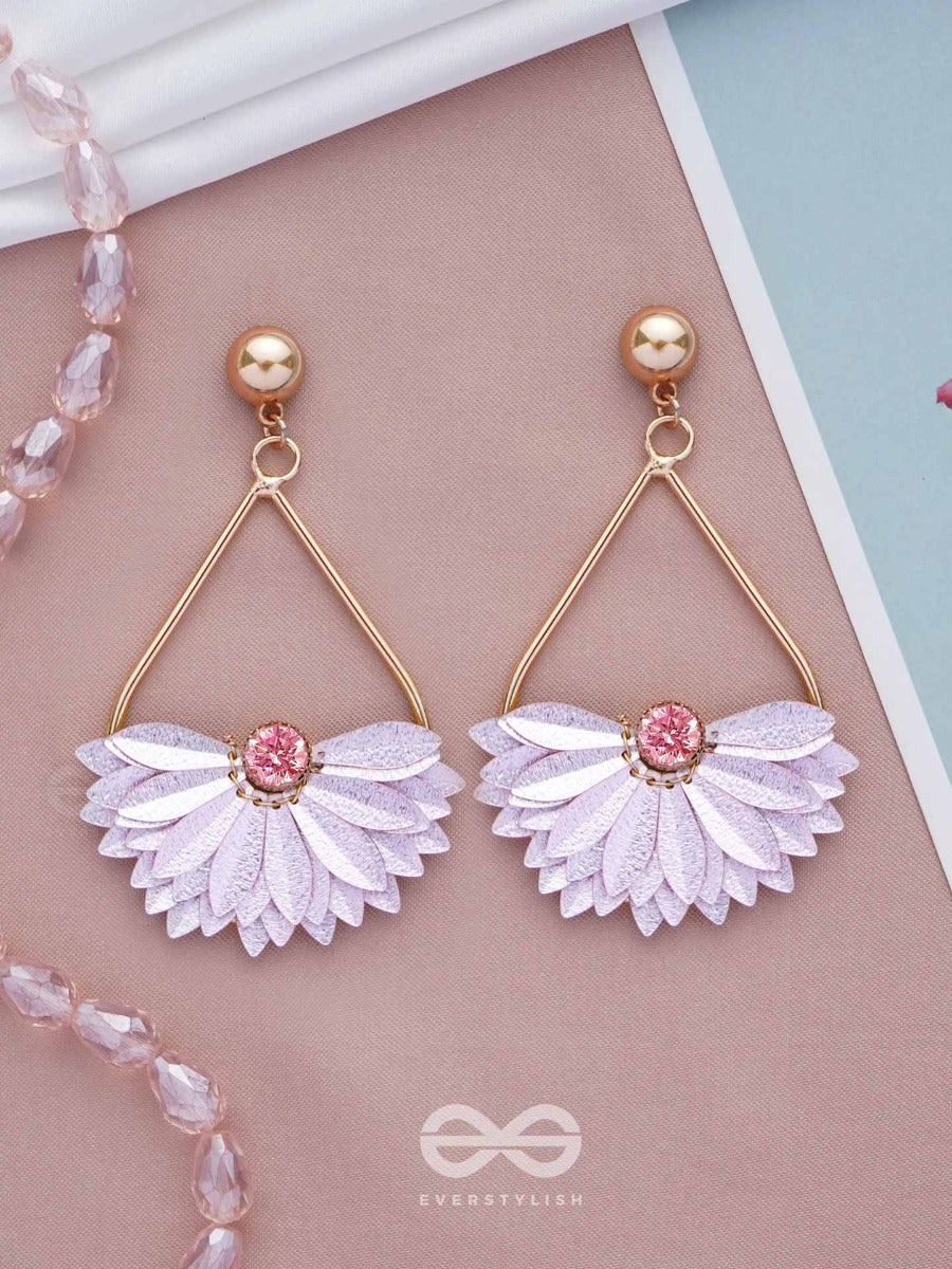 Petal Power Play - Pastel Pink Drop Earrings