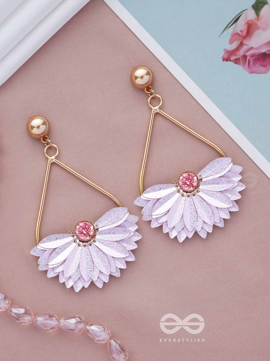 Petal Power Play - Pastel Pink Drop Earrings