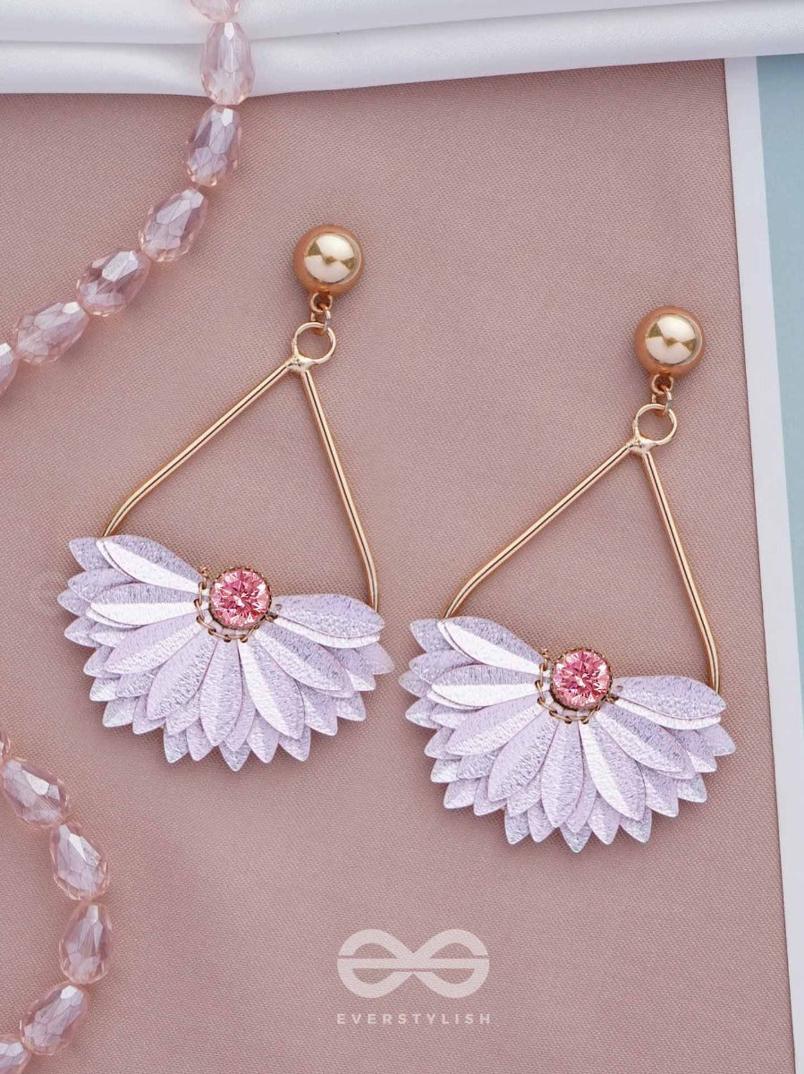 Petal Power Play - Pastel Pink Drop Earrings