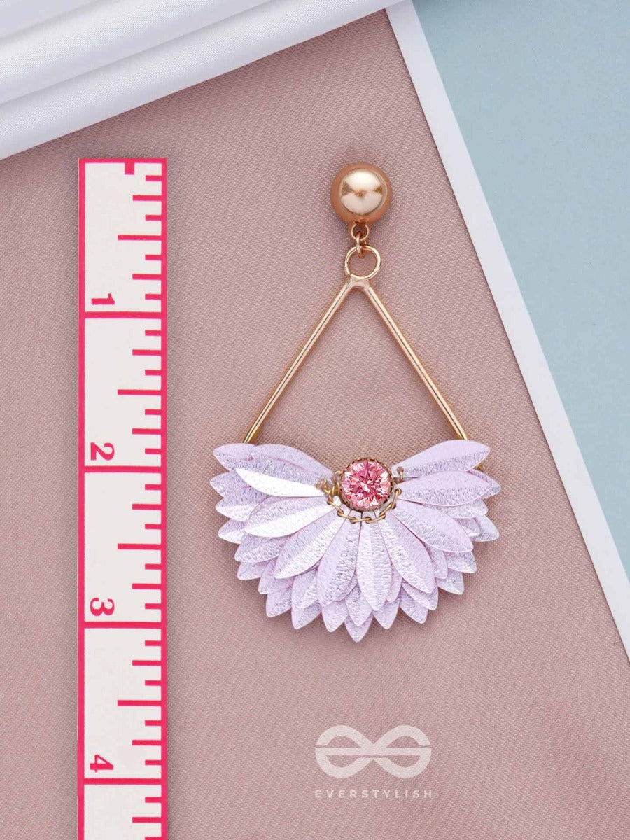 Petal Power Play - Pastel Pink Drop Earrings