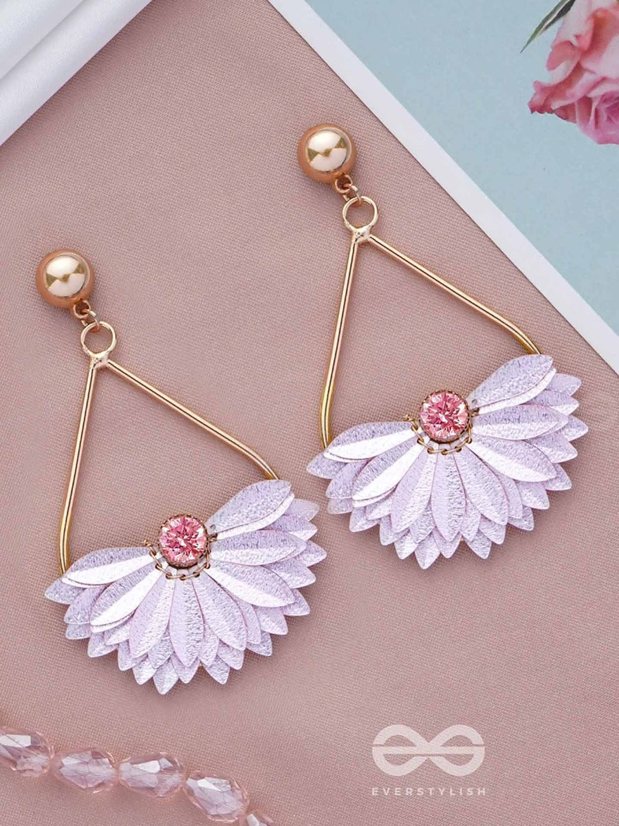 Petal Power Play - Pastel Pink Drop Earrings