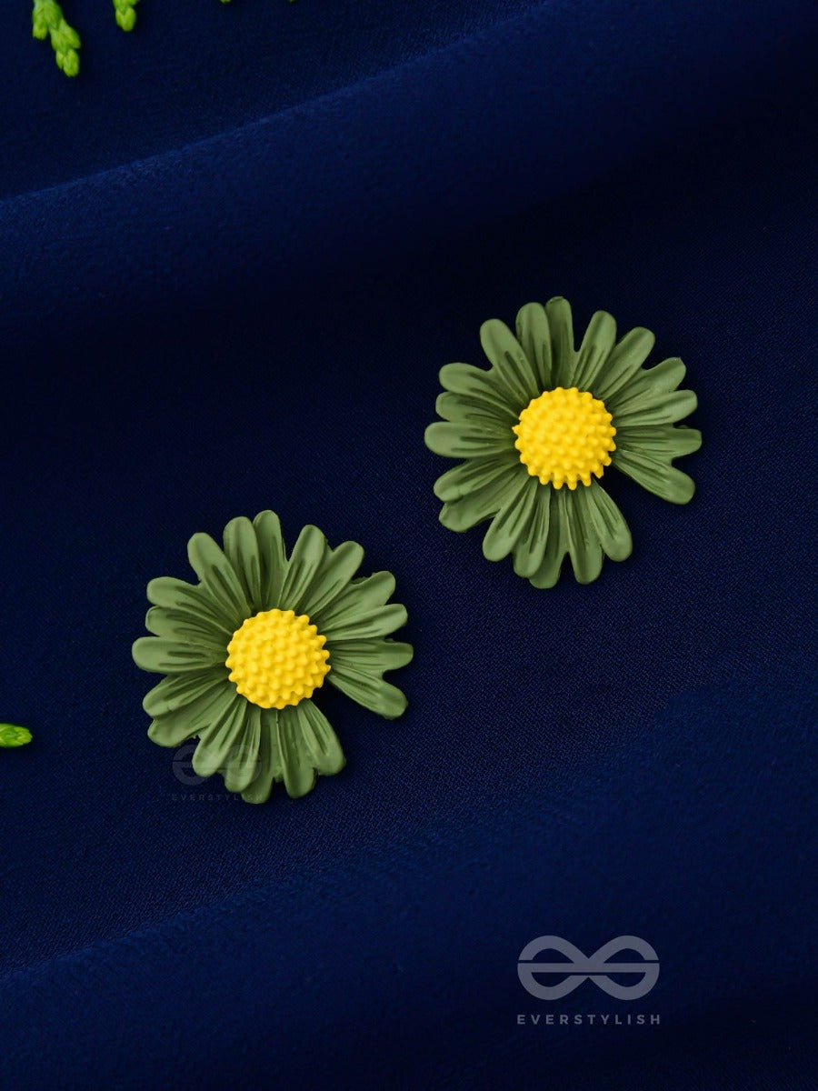 Forget-Me-Not - Casual Stud Earrings (Green)