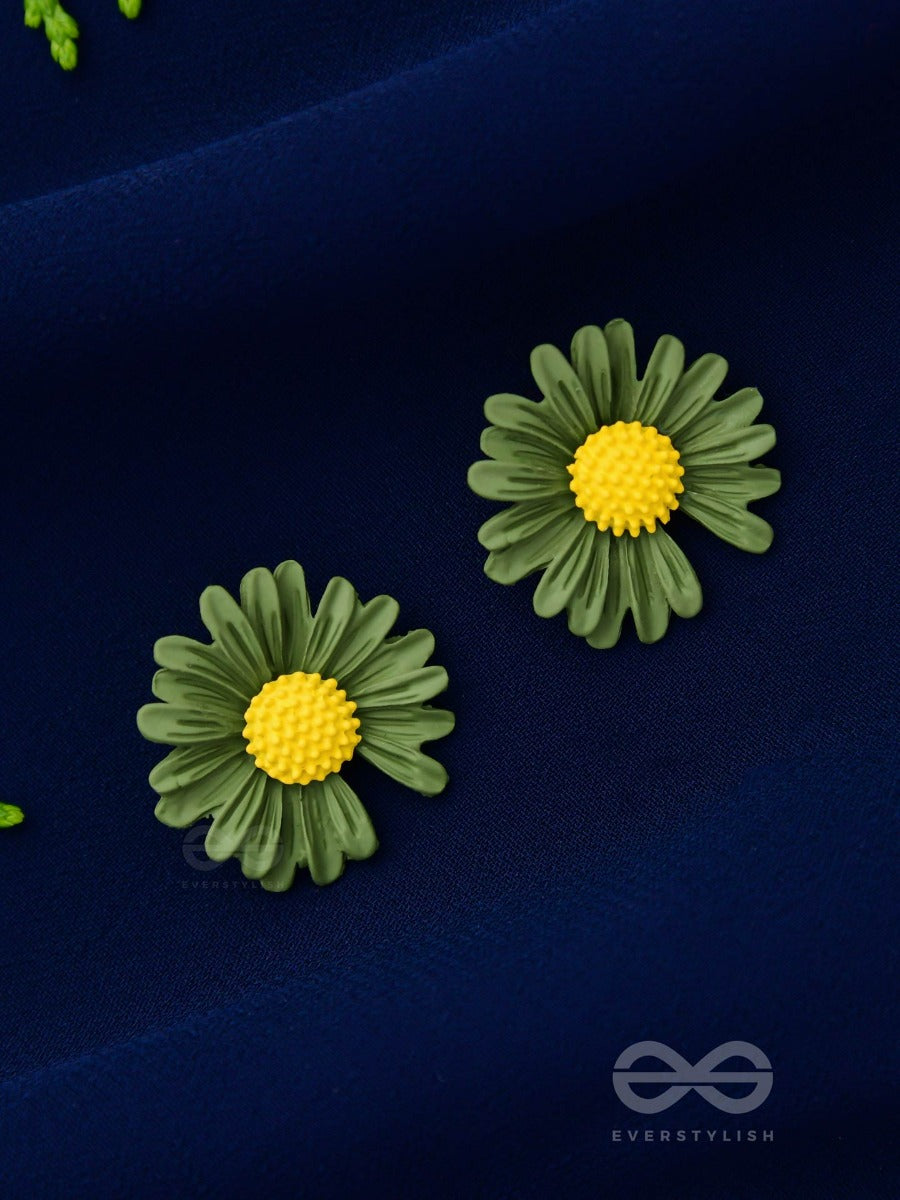 Forget-Me-Not - Casual Stud Earrings (Green)