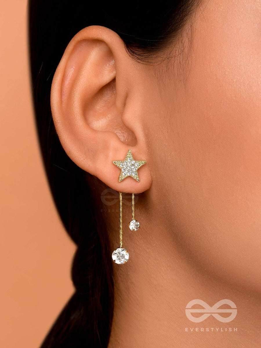The Twinkling Star - Golden Sparkling Ear Jackets