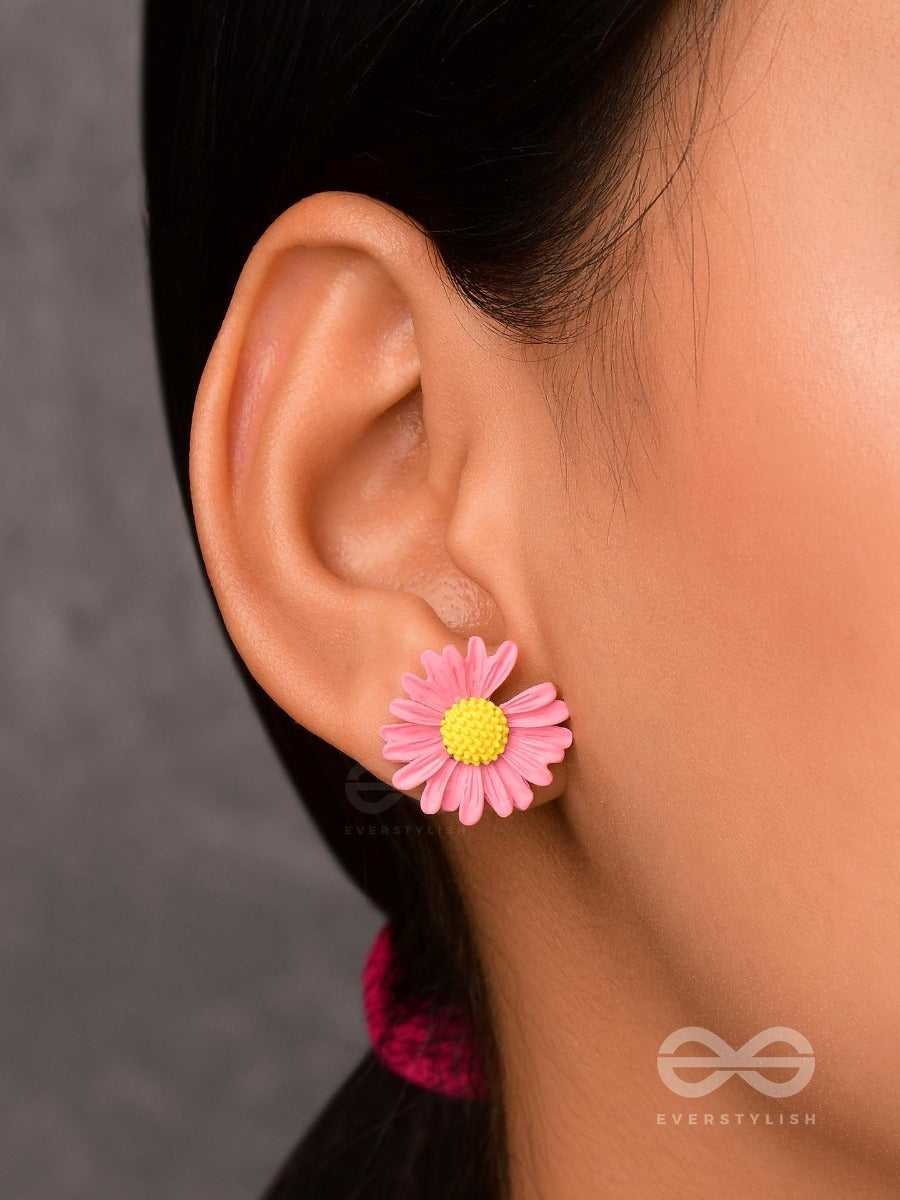 Forget-Me-Not - Casual Stud Earrings (Pink)