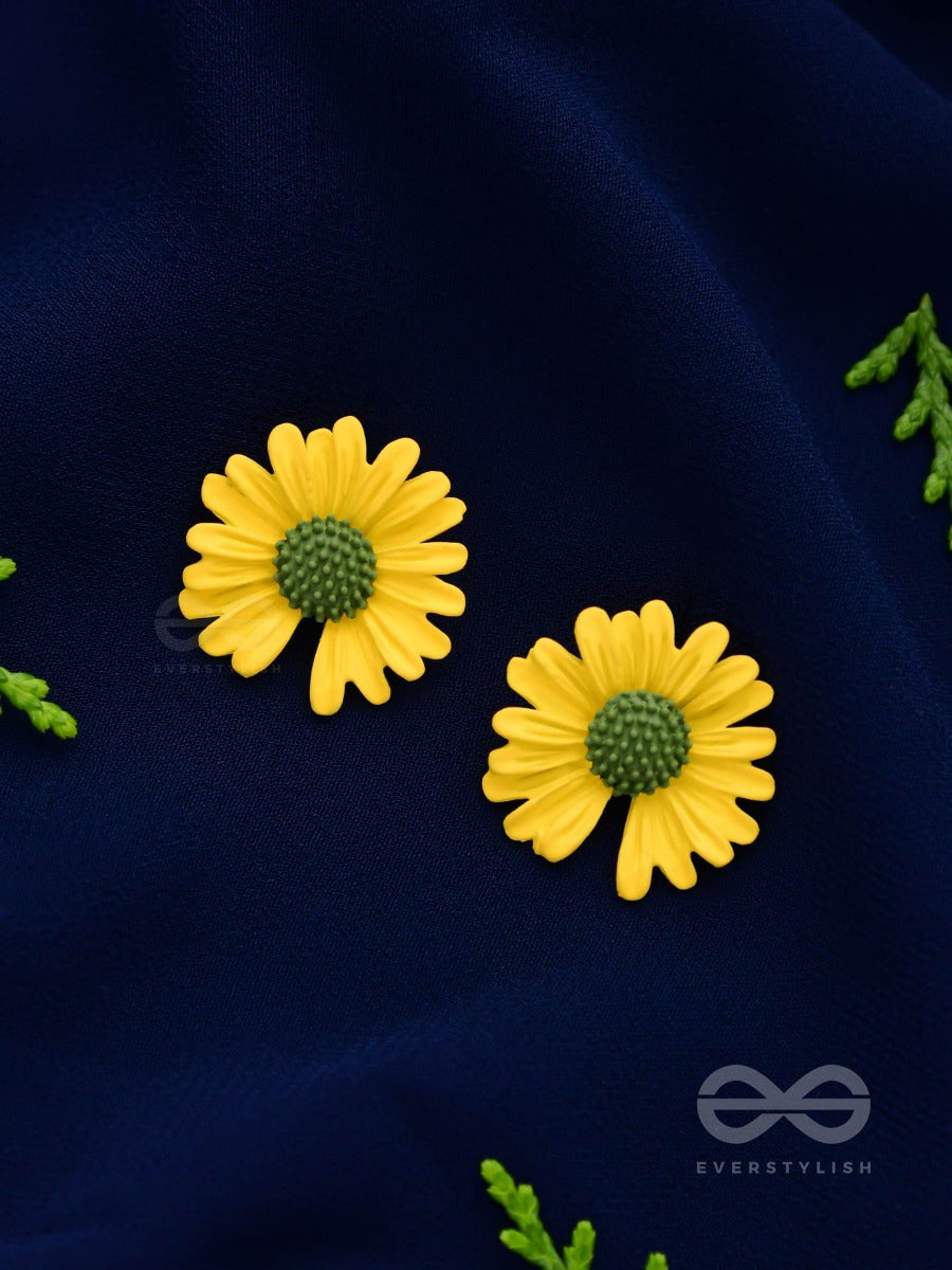 Forget-Me-Not - Casual Stud Earrings (Yellow)