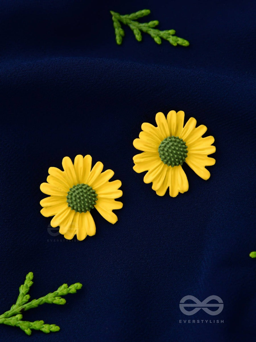 Forget-Me-Not - Casual Stud Earrings (Yellow)