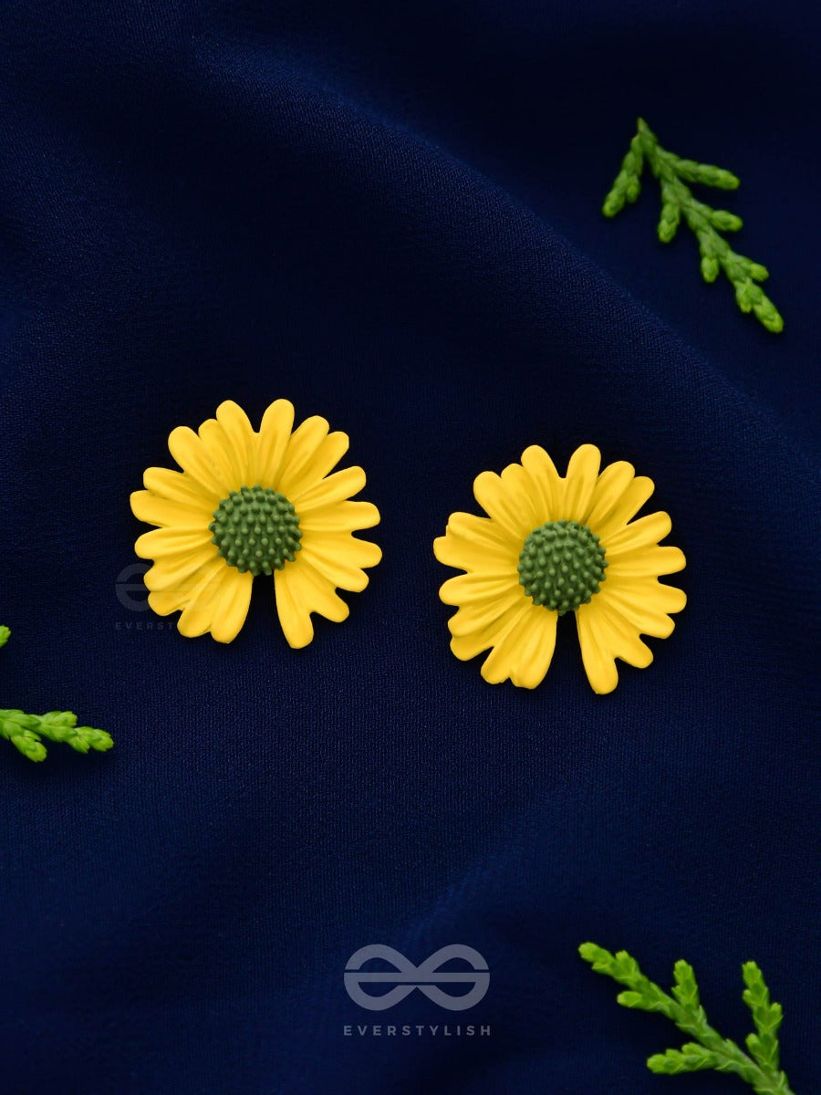 Forget-Me-Not - Casual Stud Earrings (Yellow)