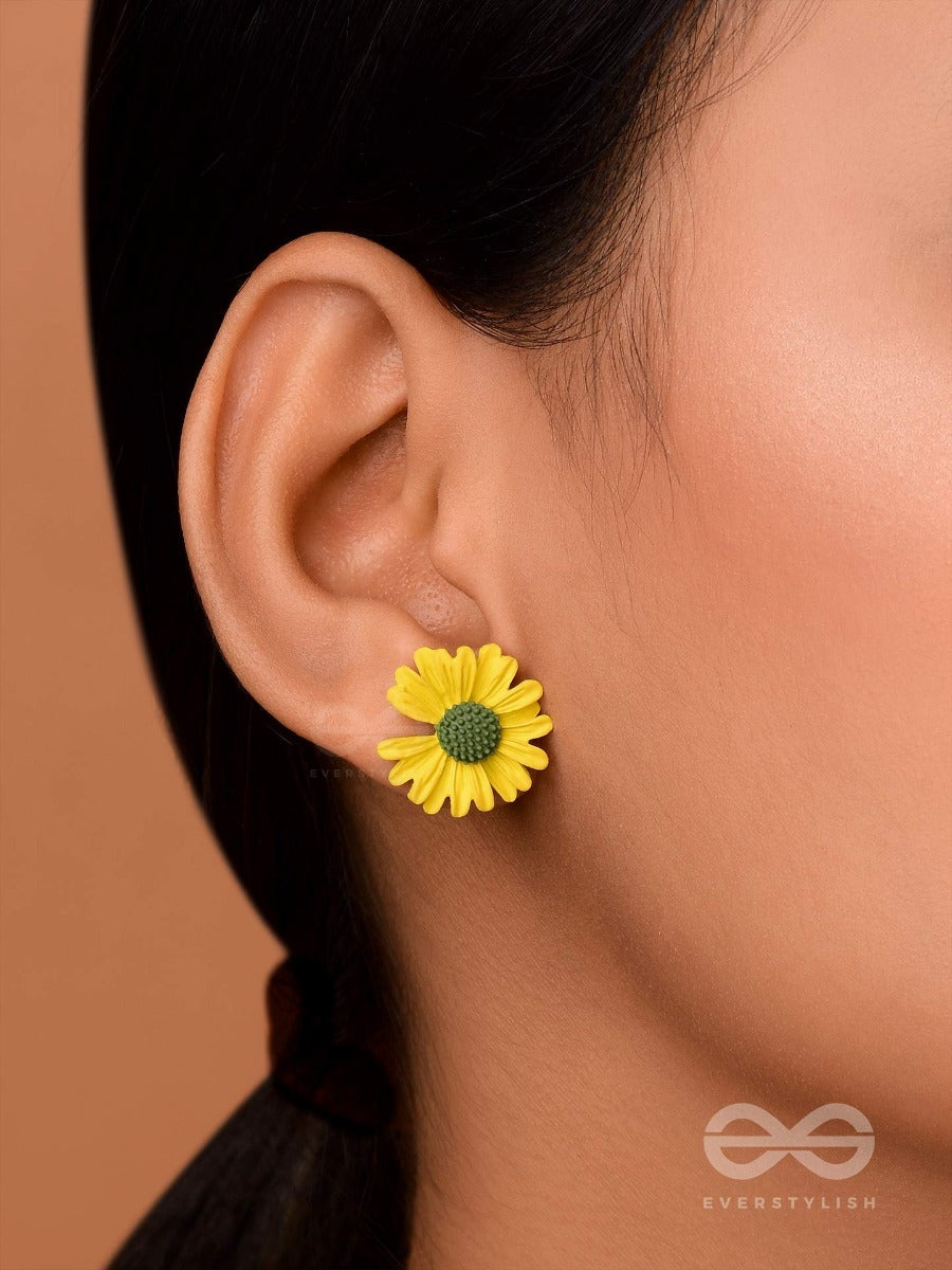 Forget-Me-Not - Casual Stud Earrings (Yellow)