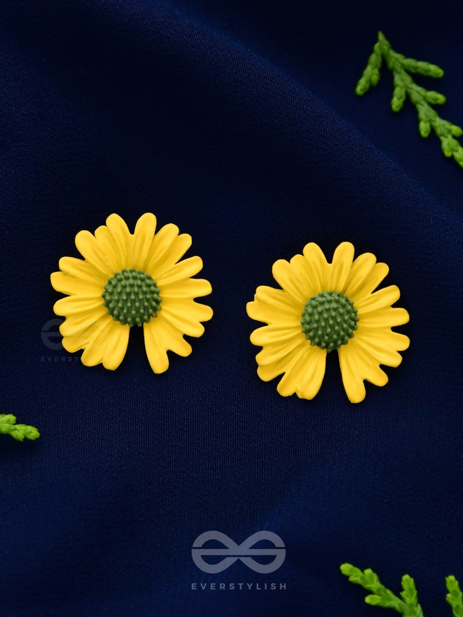 Forget-Me-Not - Casual Stud Earrings (Yellow)