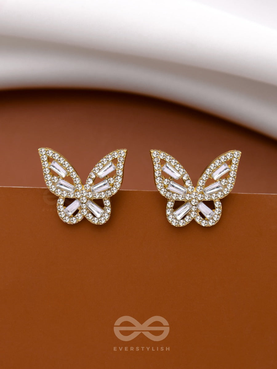 Twilight Flutterbeams - Golden Sparkling Studs