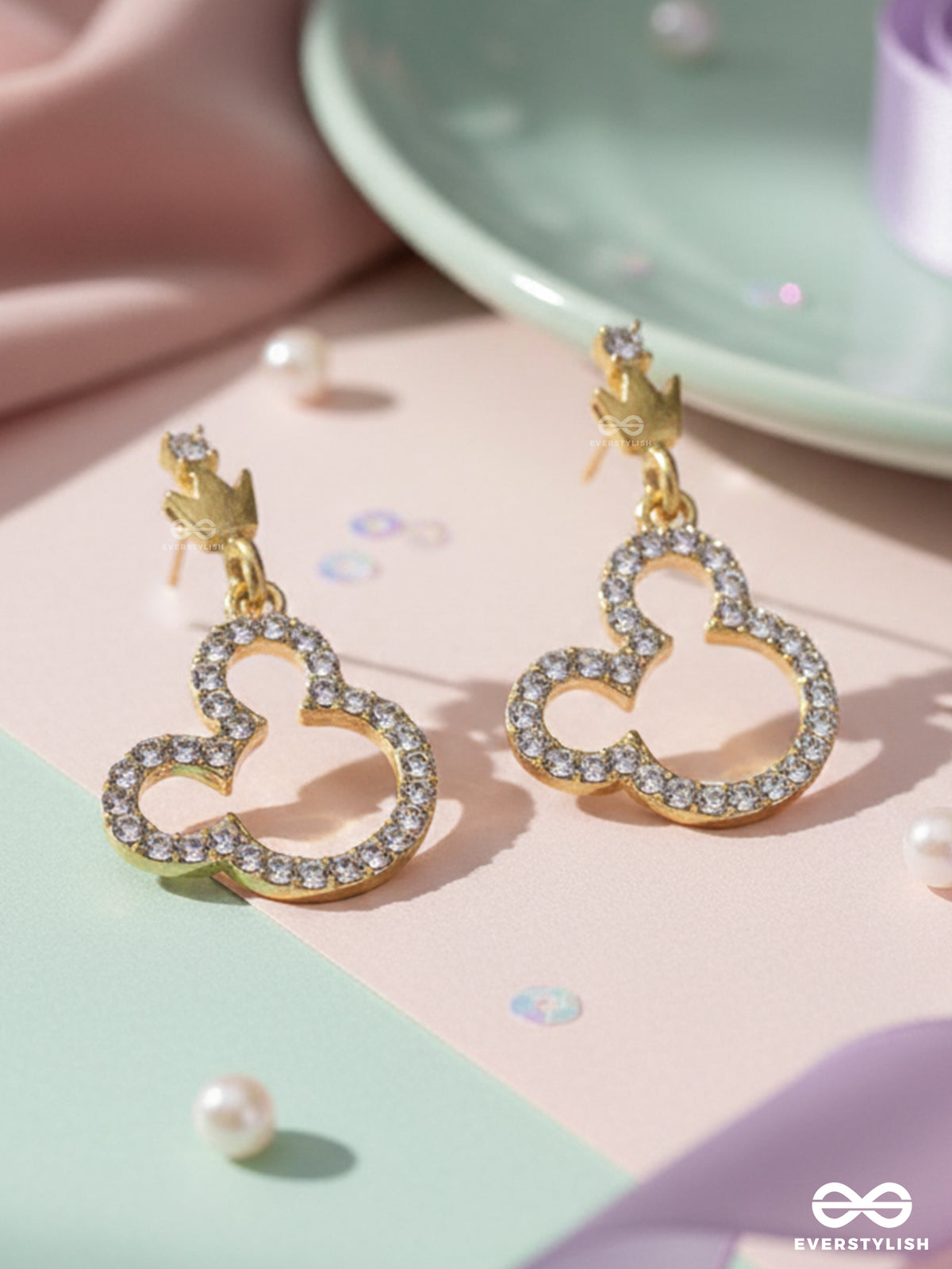 Mickey Ears On - Cute Sparkling Earrings