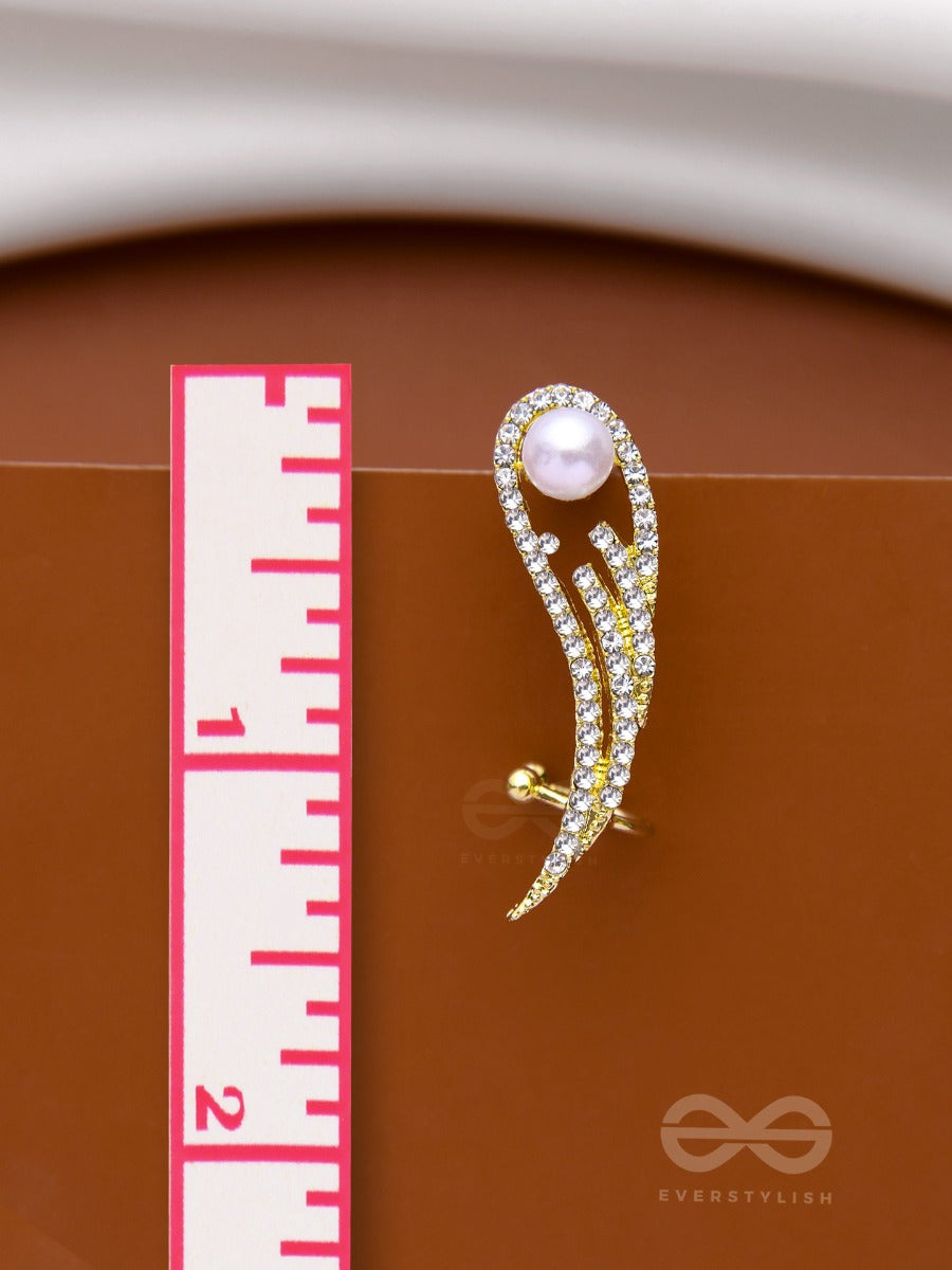 Wing Of Freedom - Golden Pearl Ear Cuff(One Ear)