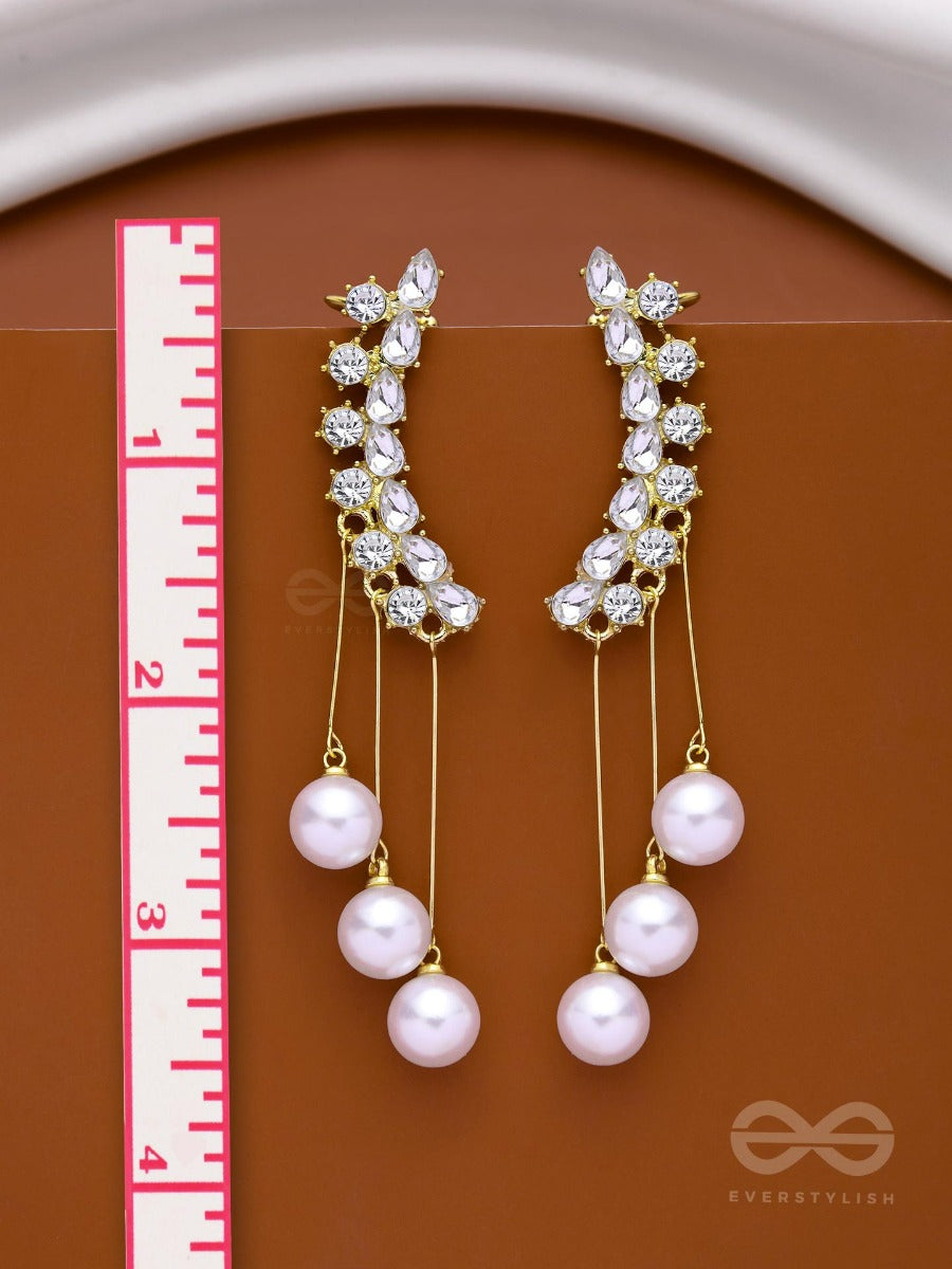 Sparkle And Shine Darlin' - Pearls Earcuff Earrings