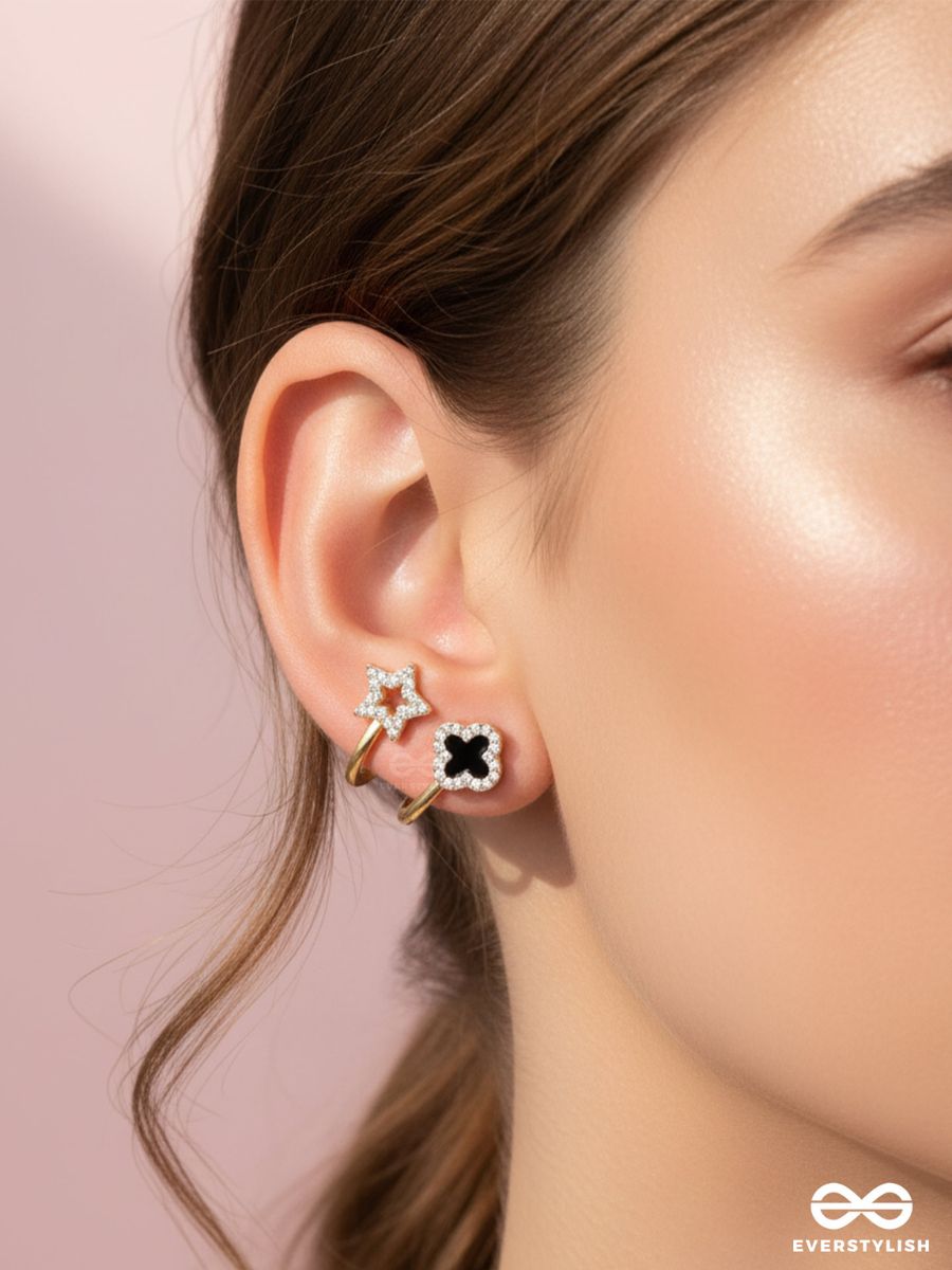 Make A Wish - Stud Earrings (Black)