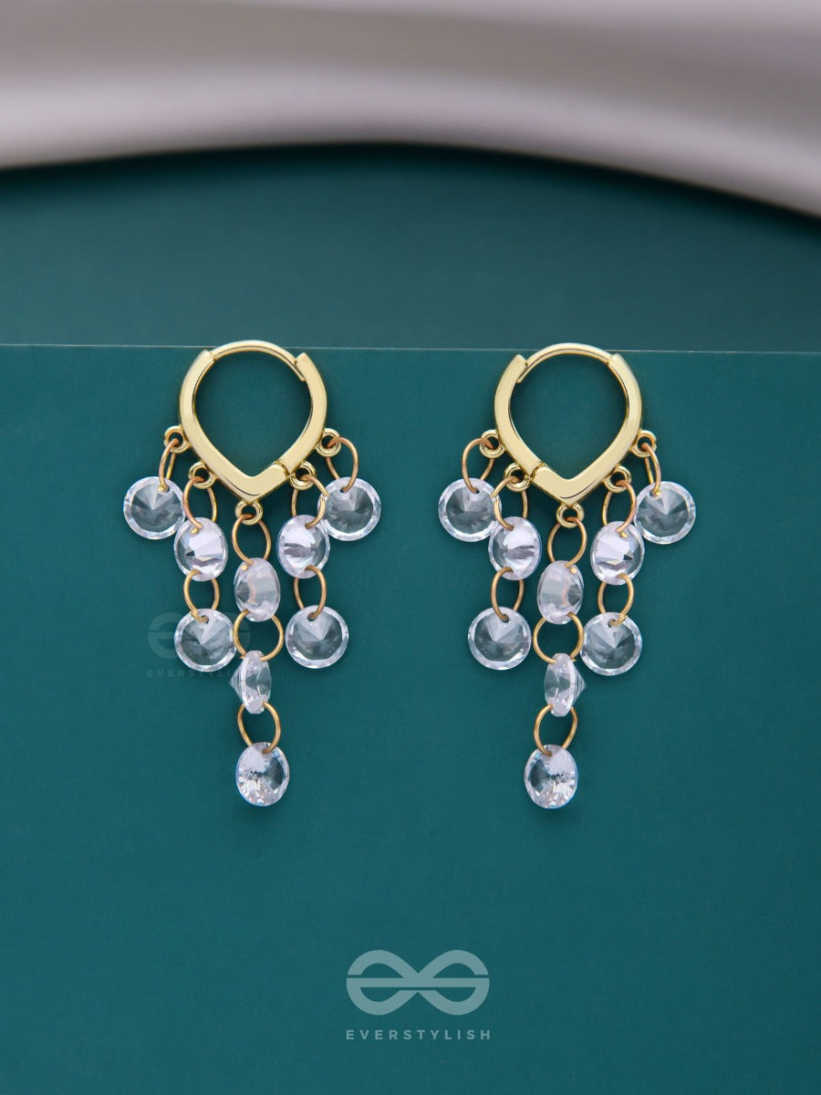 A Lustre Of Rain - Golden Drop Earrings