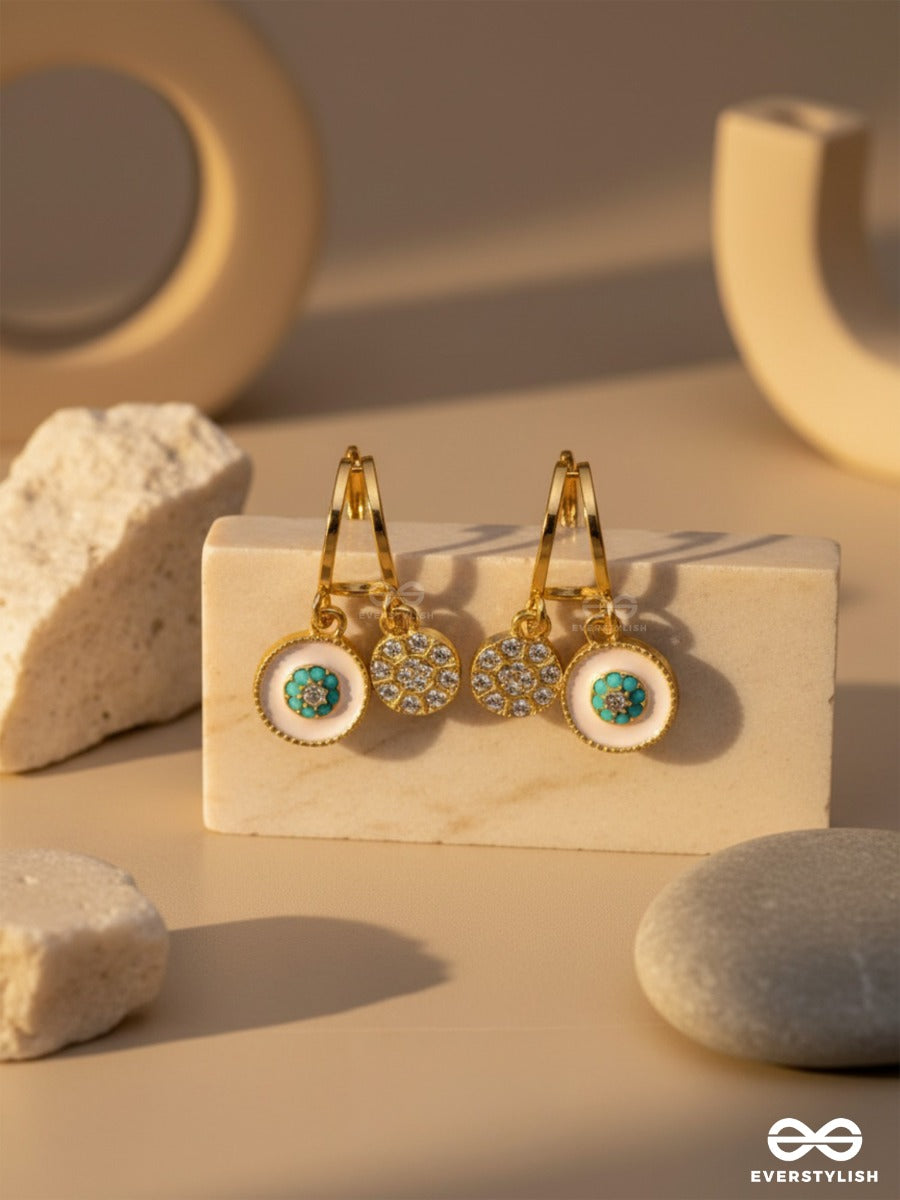 Blooming It Away - Golden Drop Earrings